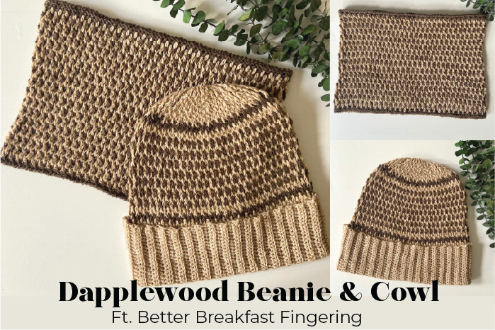 Dapplewood Beanie and Cowl by Catherine Crochets
