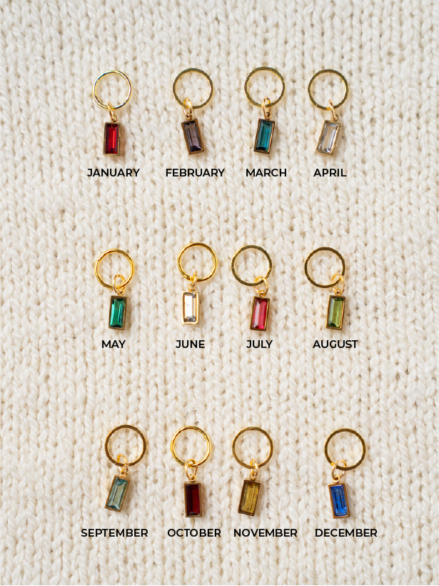 Birthstone Mini Glass Stitch Markers