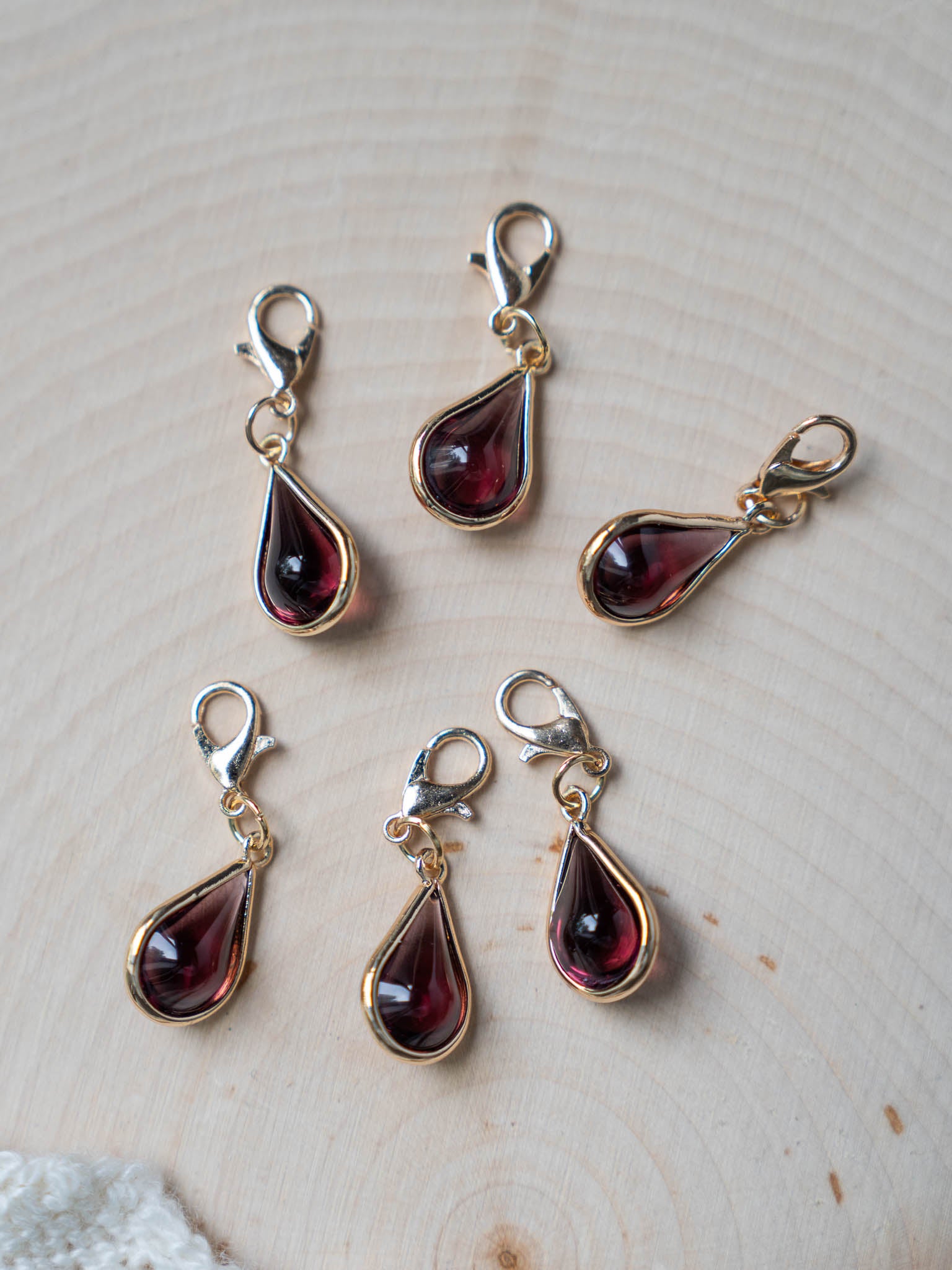 Birthstone Waterdrop Glass Stitch Markers