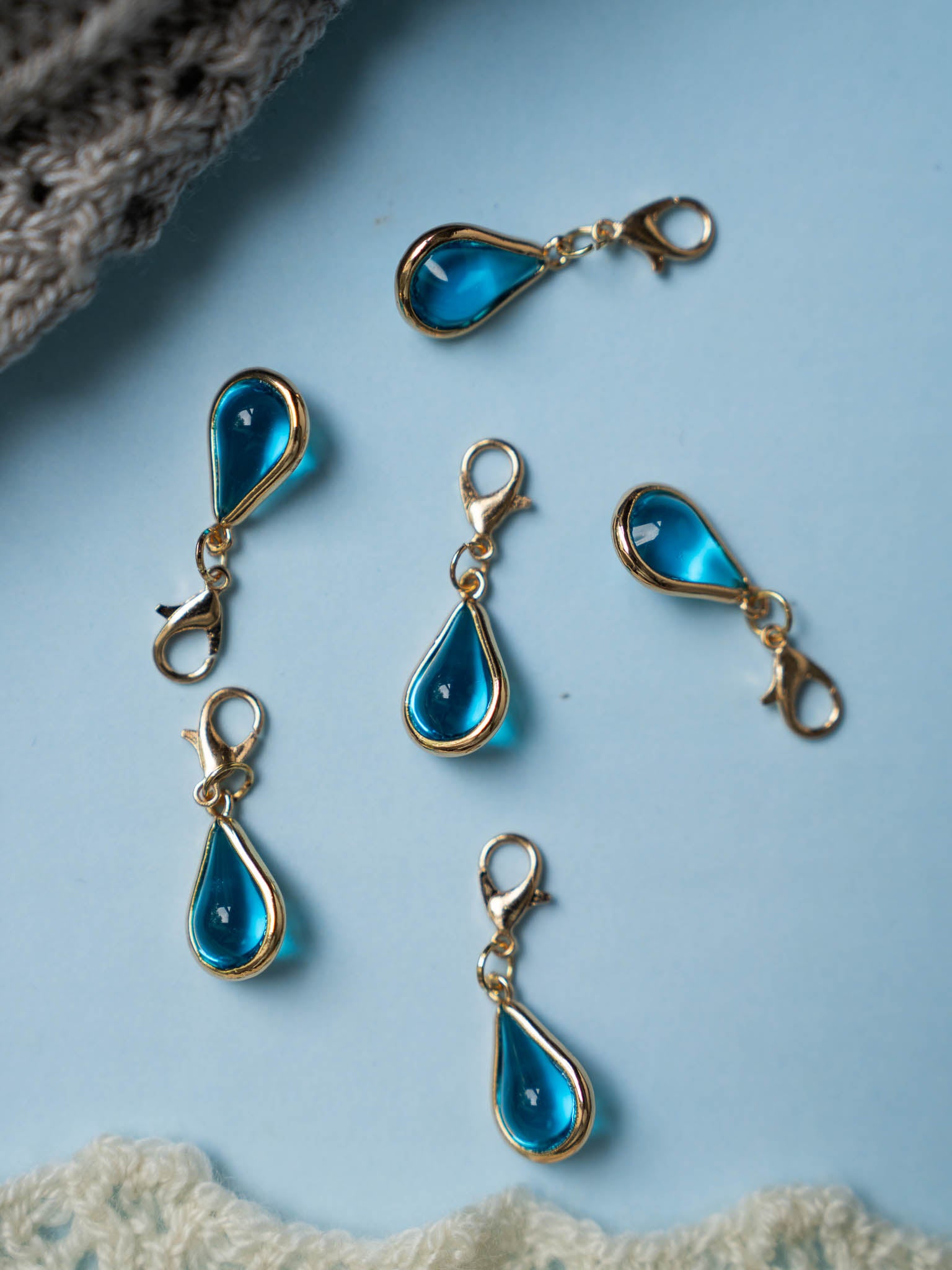 Birthstone Waterdrop Glass Stitch Markers