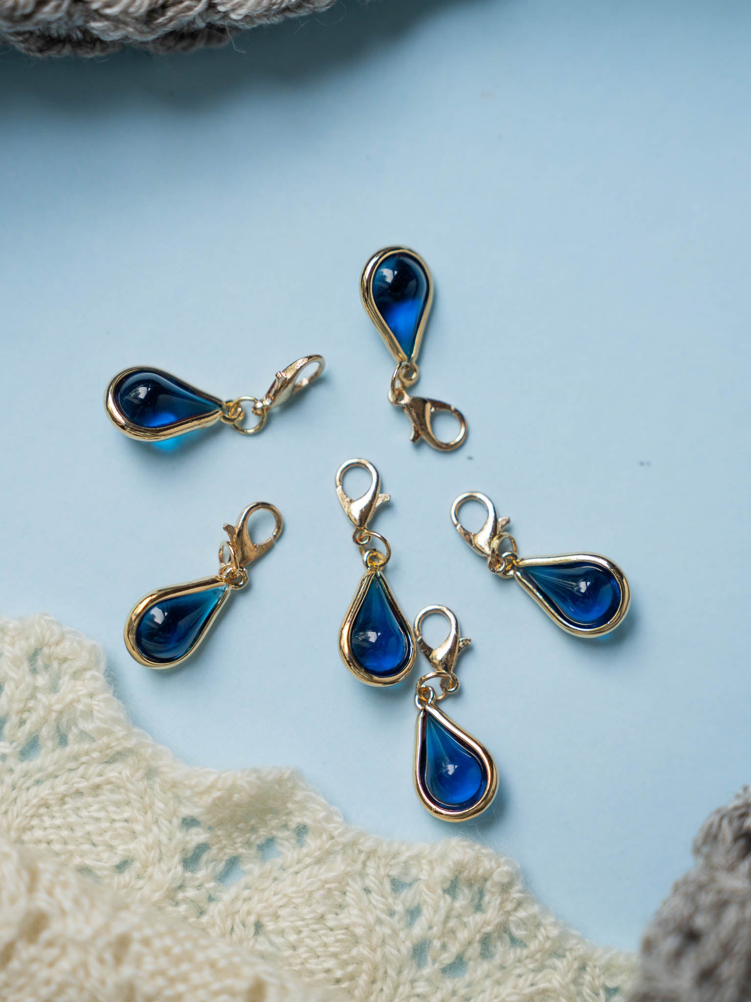 Birthstone Waterdrop Glass Stitch Markers