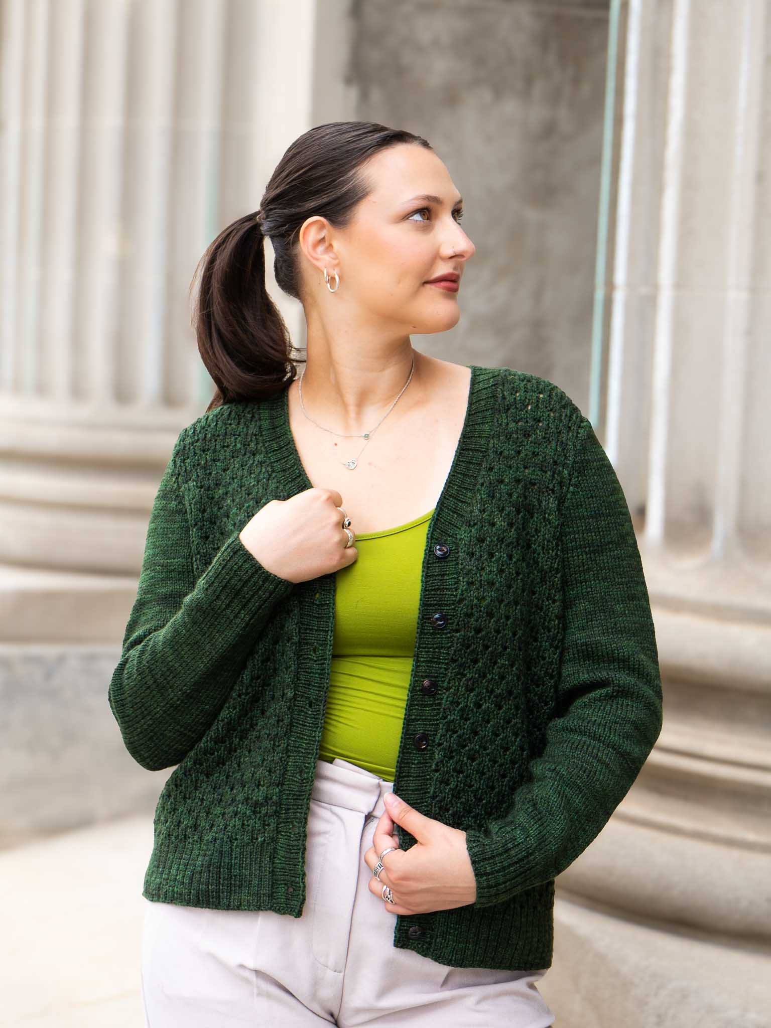 Black Oak Cardigan <br/><small>sweater knitting pattern</small>