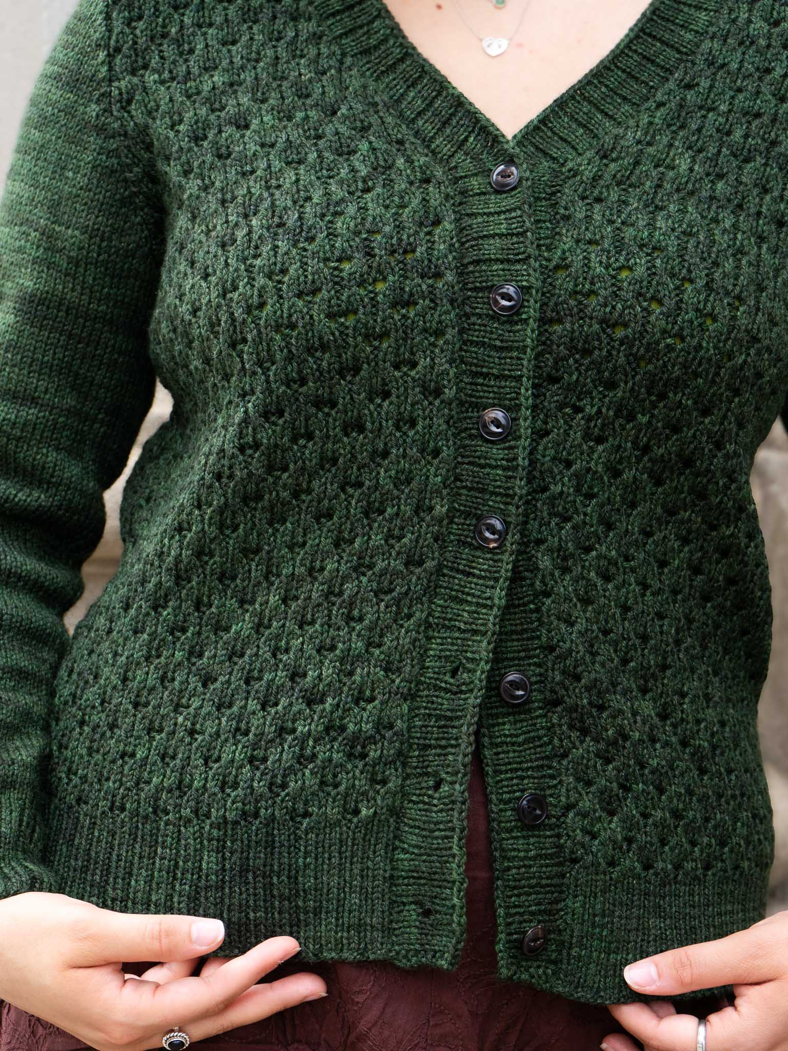 Black Oak Cardigan <br/><small>sweater knitting pattern</small>