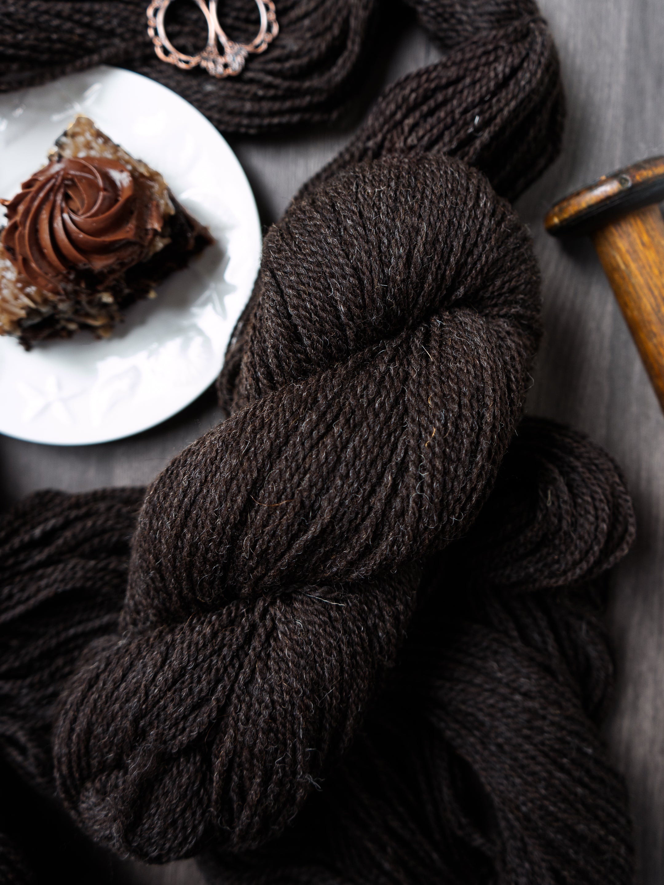 Black Welsh Mountain Worsted<br><small>100% black welsh mountain</small>