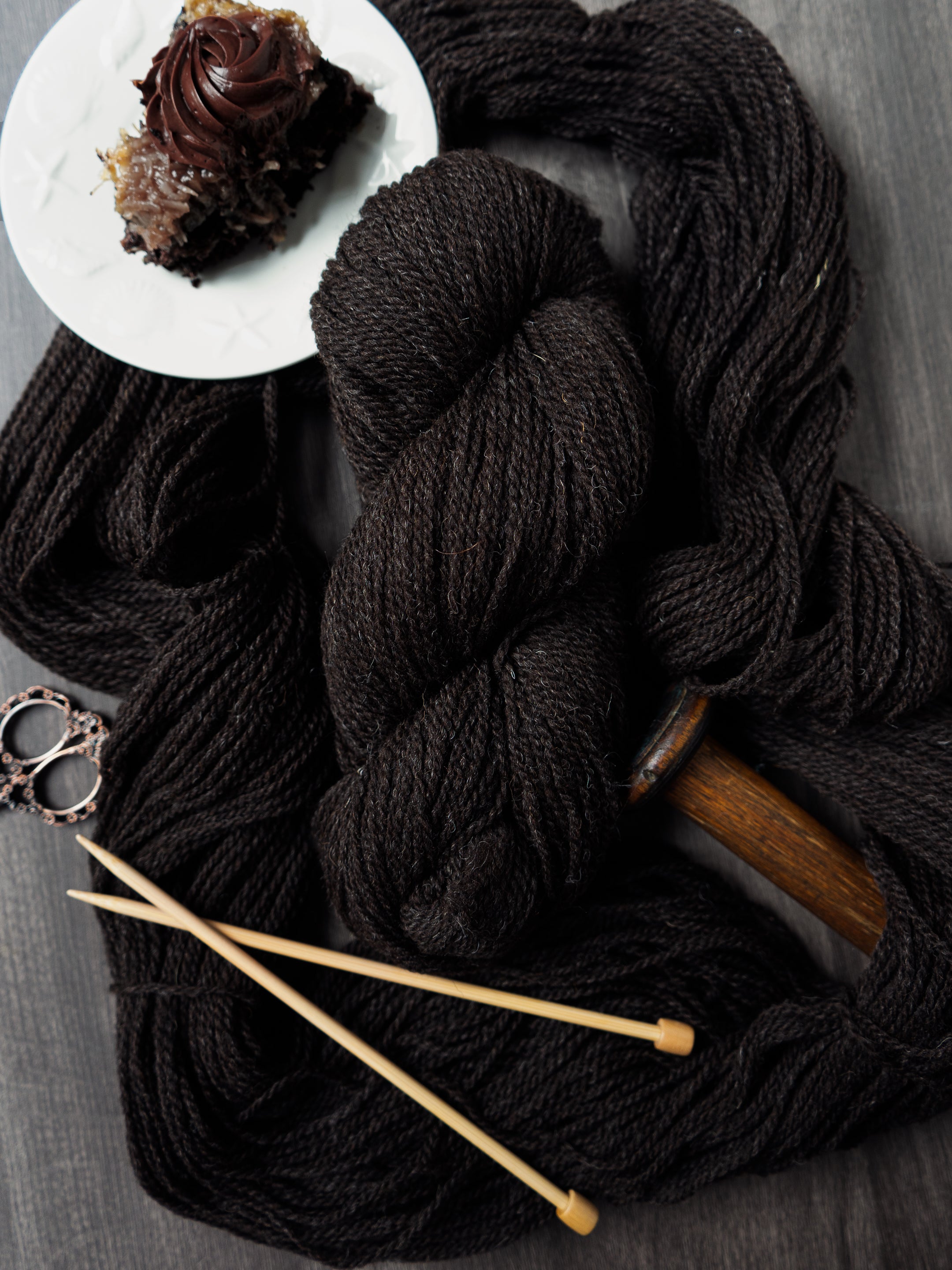Black Welsh Mountain Worsted<br><small>100% black welsh mountain</small>