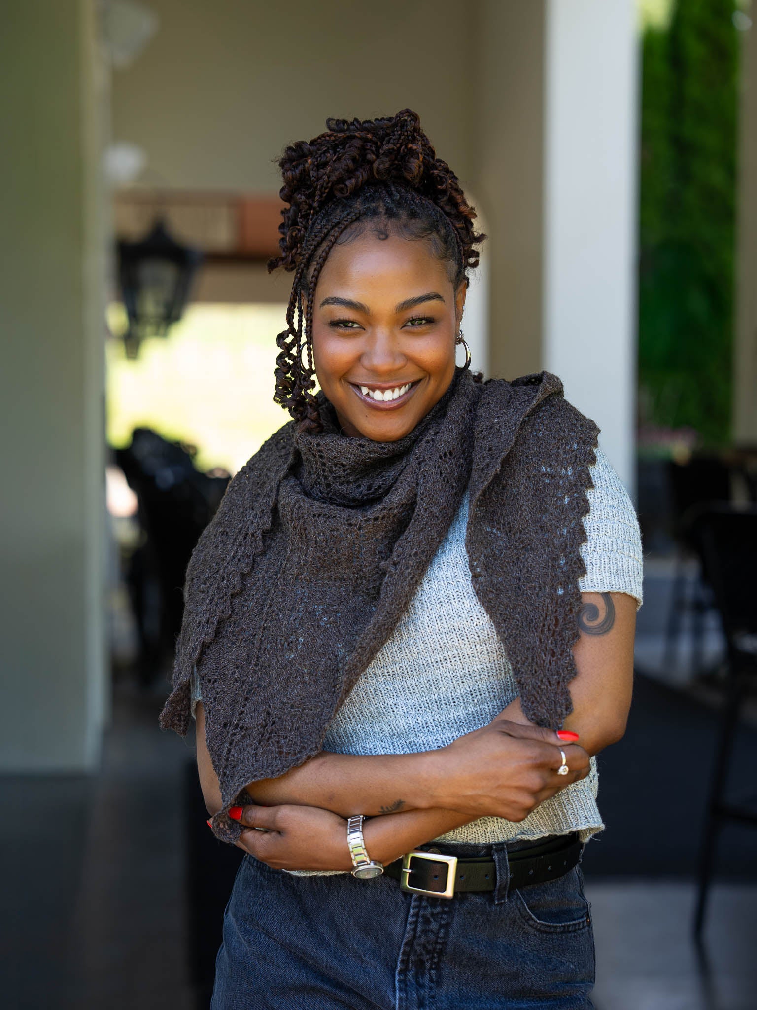 Wasp and Rose Lace Shawl <br/><small>knitting pattern</small>