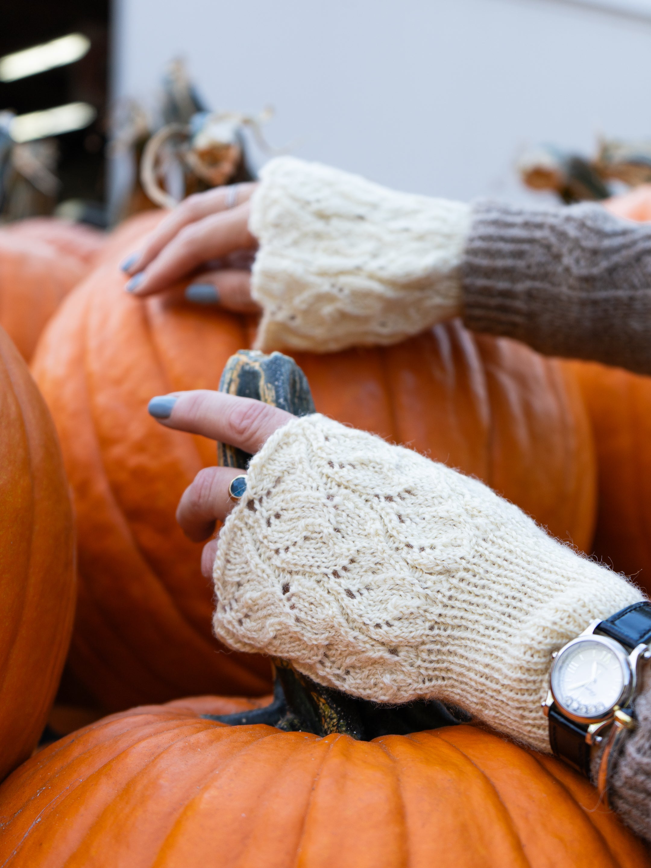 Hellebores Lace Beret and Wristlet Set <br/><small>knitting pattern</small>