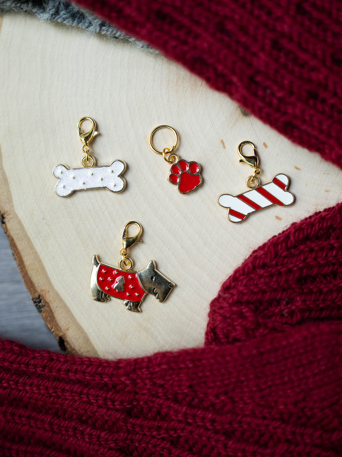 Holiday Dog Stitch Marker Set of 4