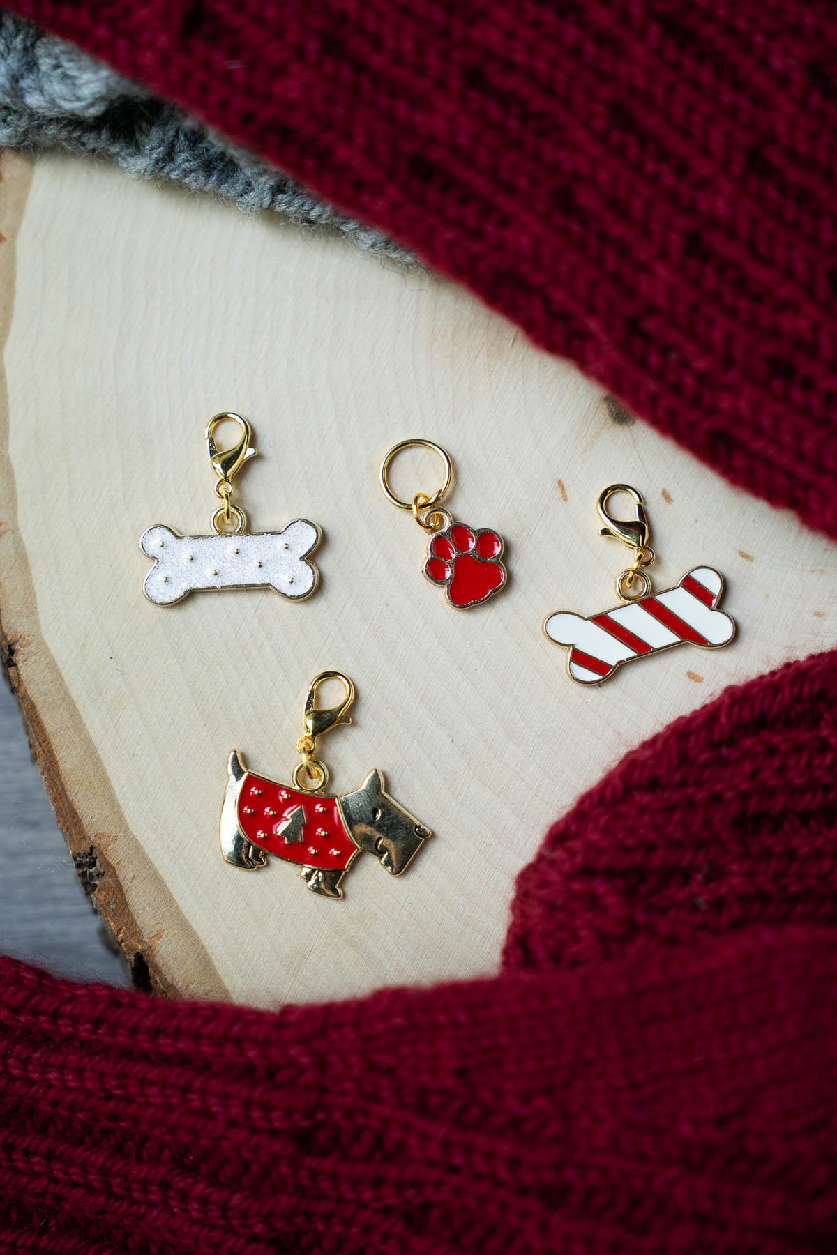 Holiday Dog Stitch Marker Set of 4