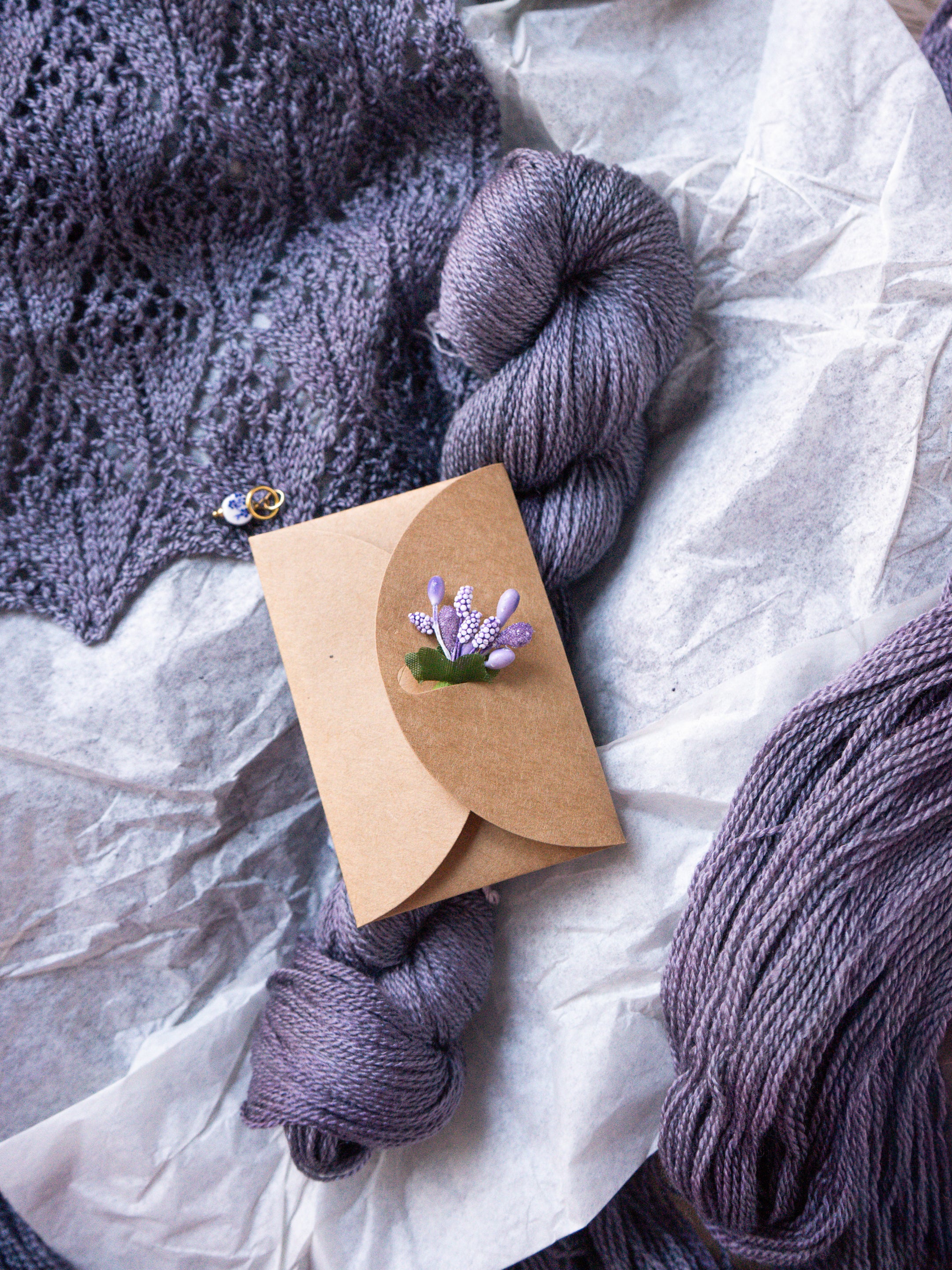 Letter Flower Kraft Paper Card