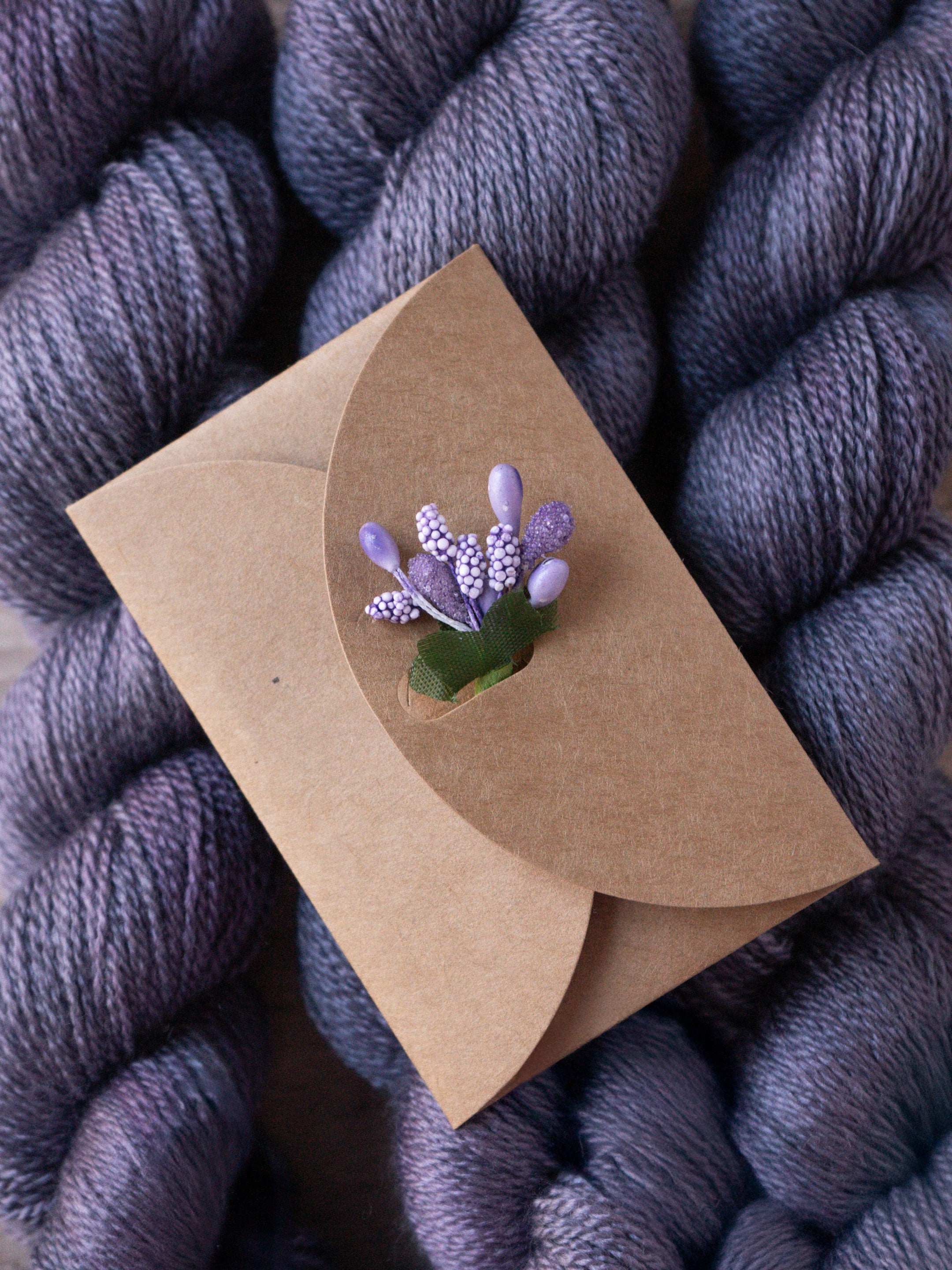 Letter Flower Kraft Paper Card