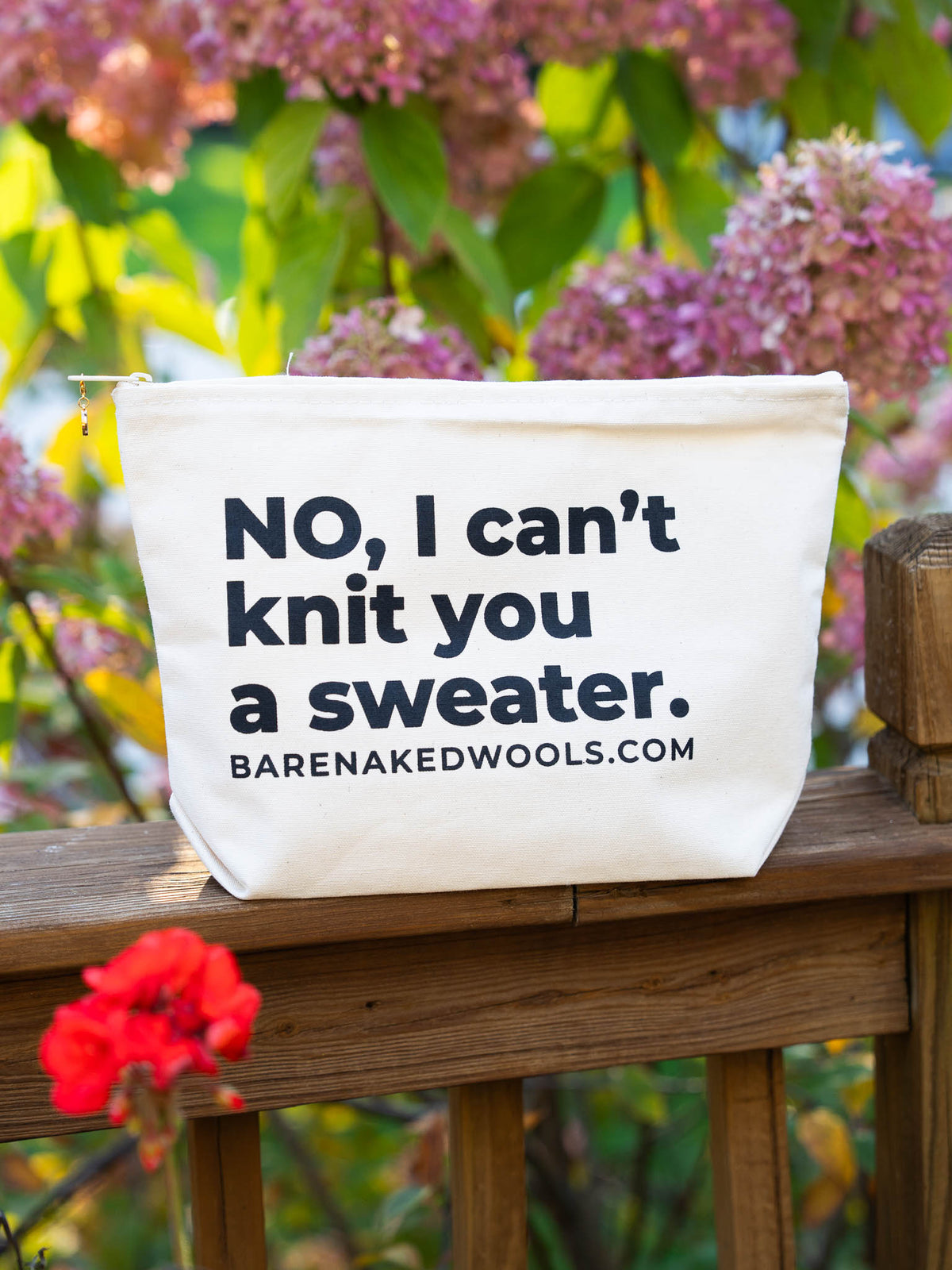 "No, I can't Knit you a Sweater" Project Bag