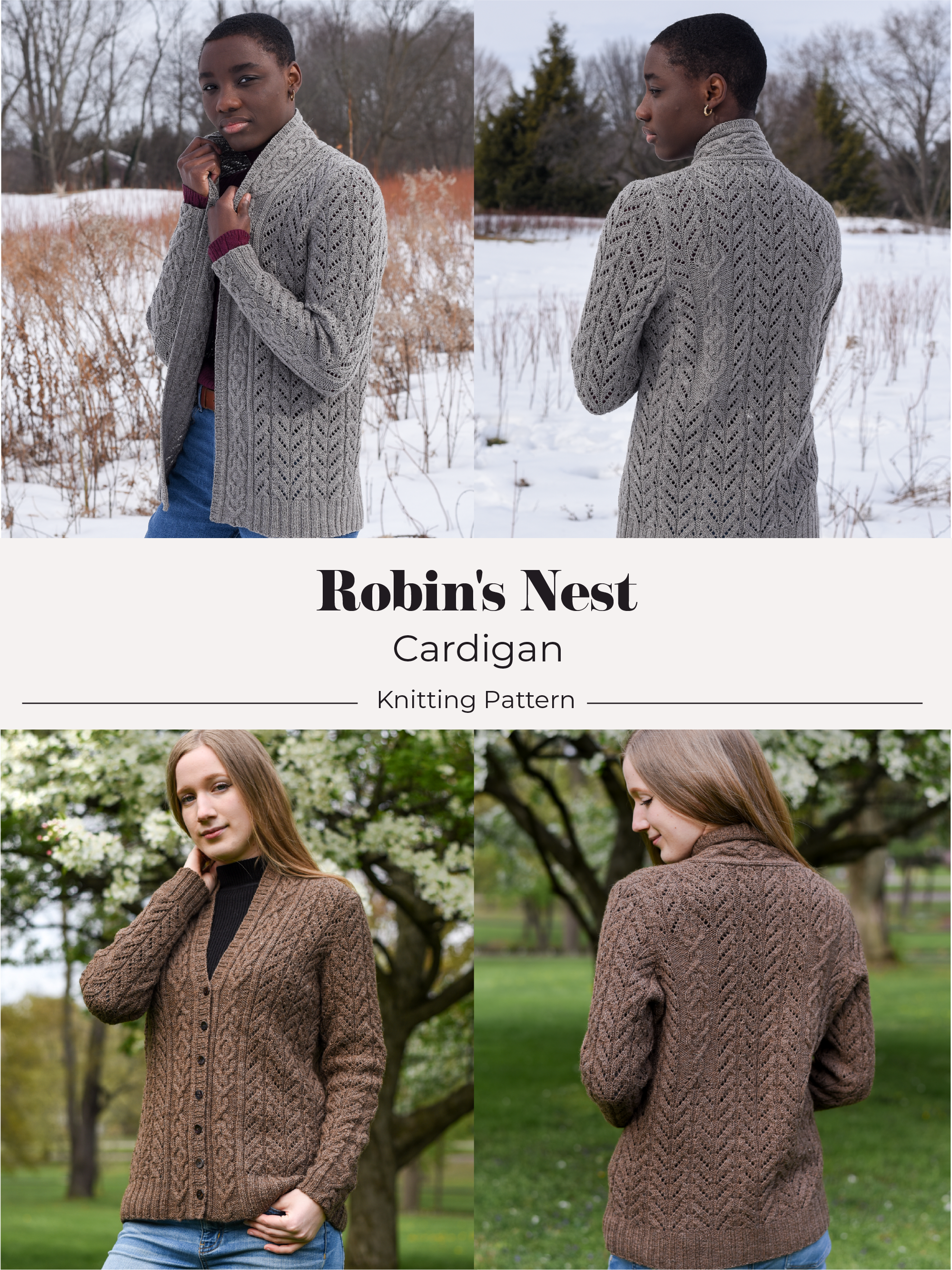 Robin's Nest Cardigan <br/><small>knitting pattern</small>