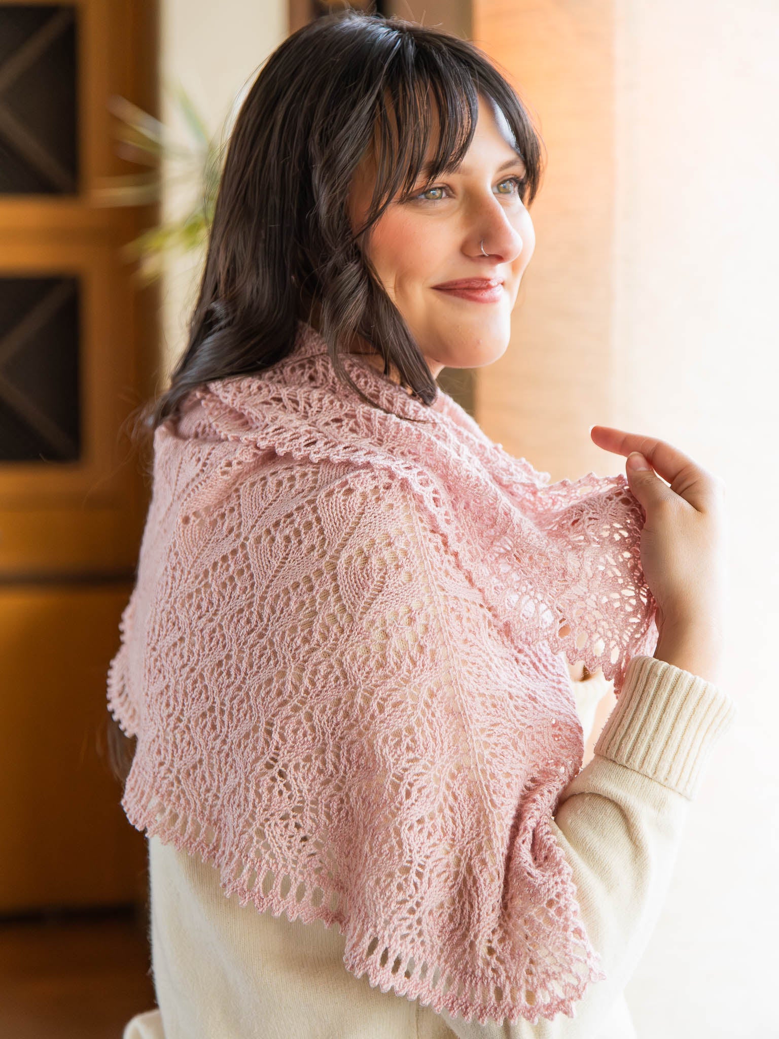 Sakura Fubuki <br/><small> lace shawl knitting pattern</small>