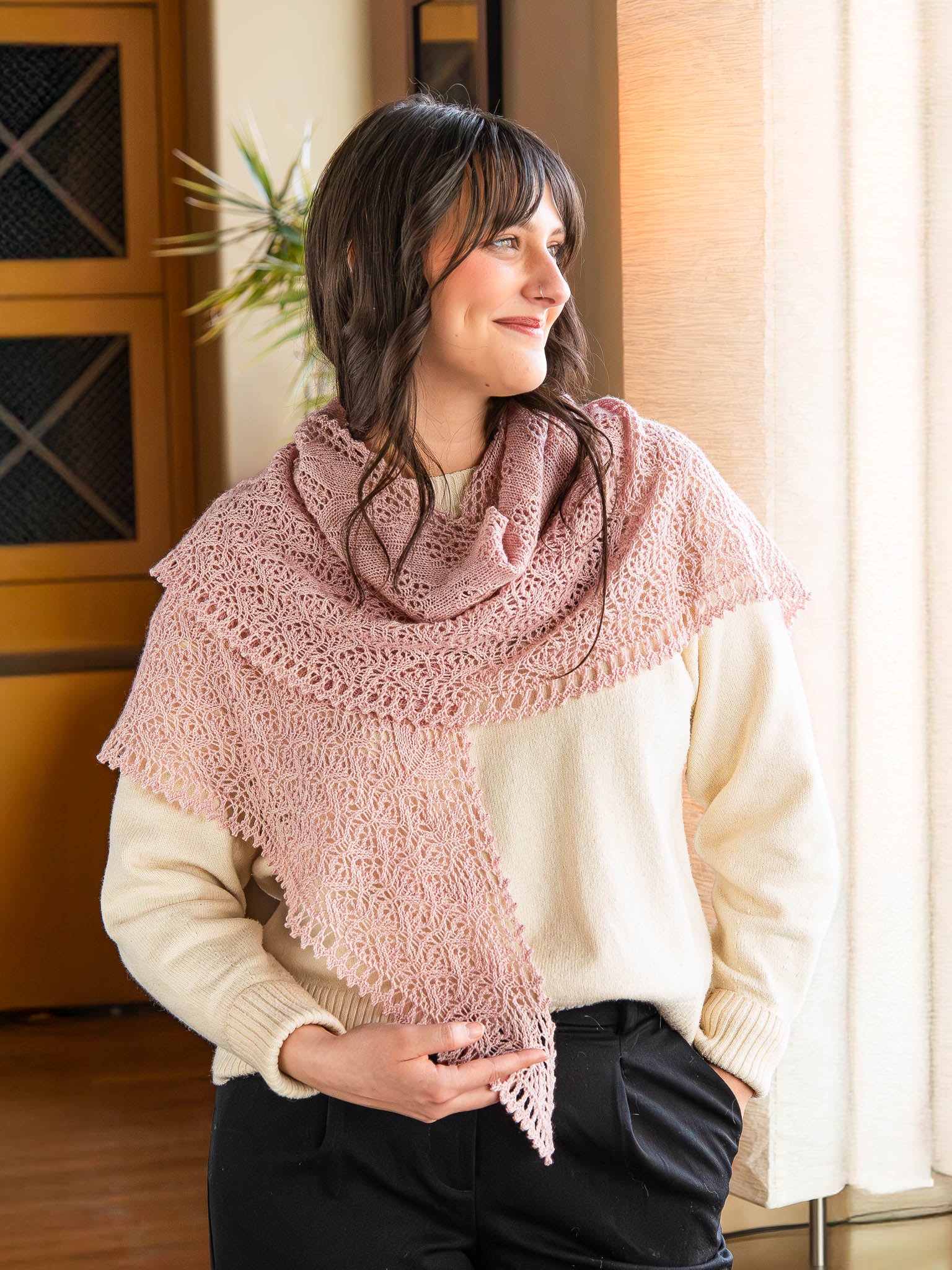 Sakura Fubuki <br/><small> lace shawl knitting pattern</small>