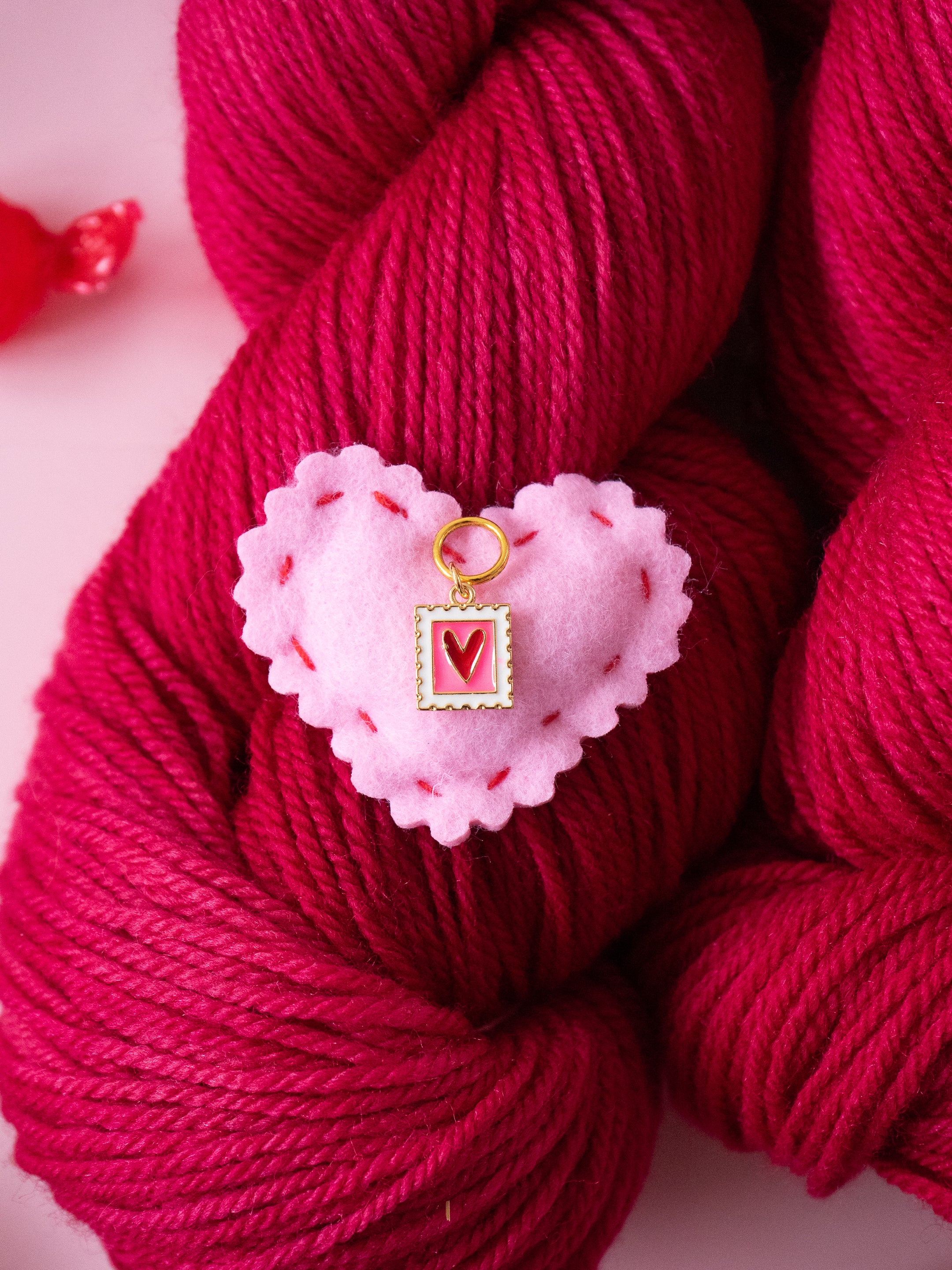 Love postage stamp Stitch Marker