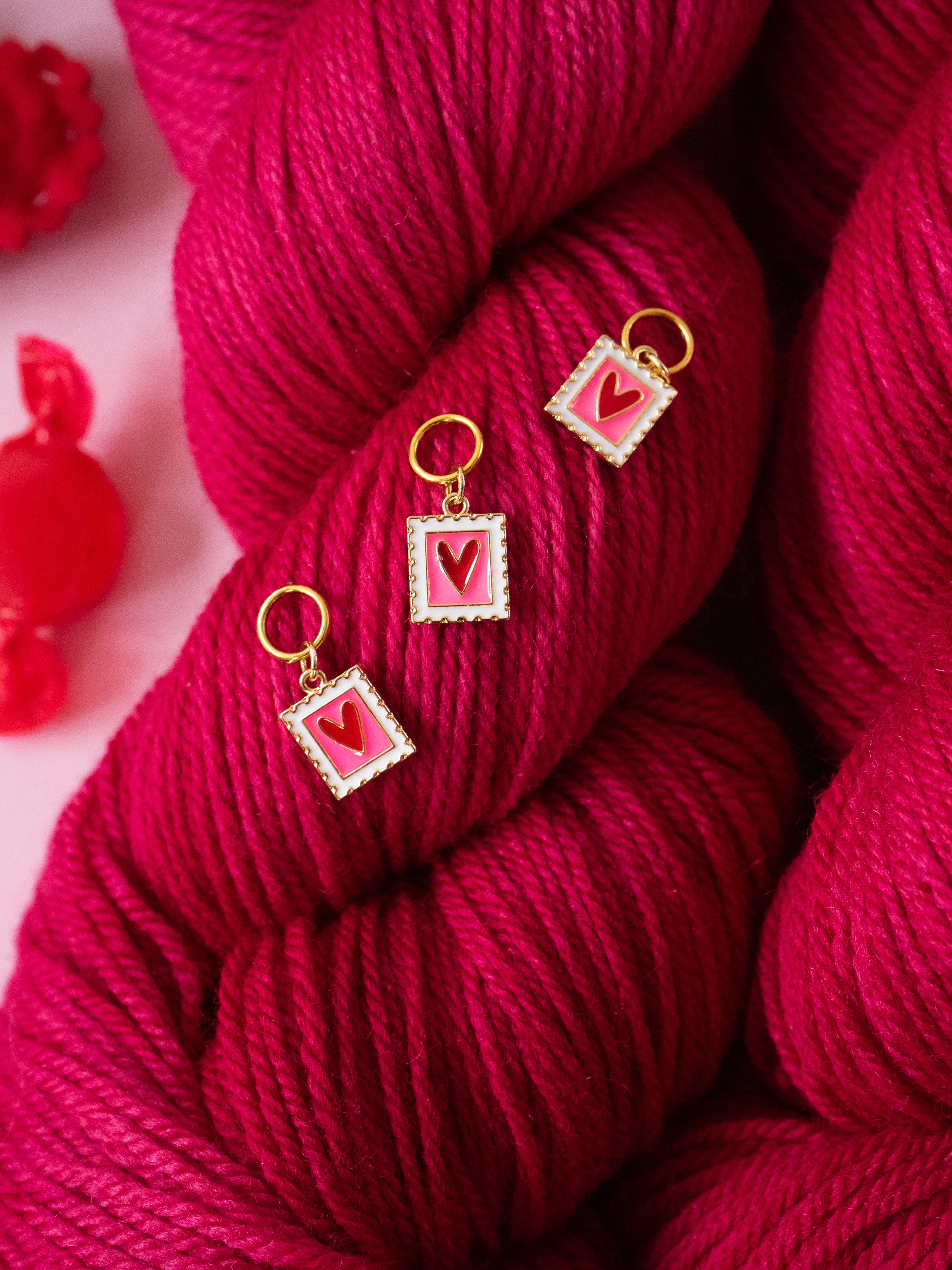 Love postage stamp Stitch Marker