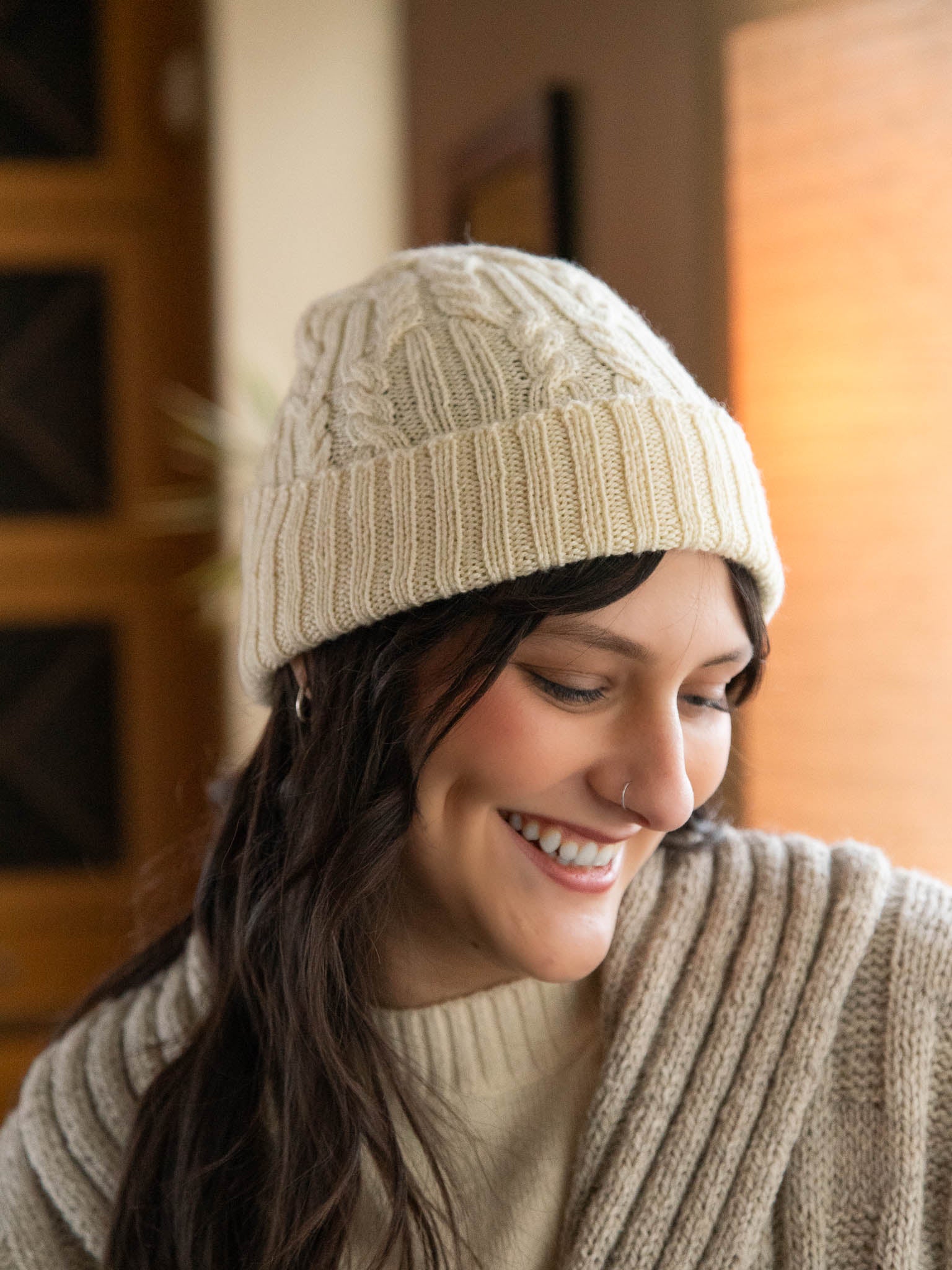 Vanilla Velvet Cap <br/><small>hat knitting pattern</small>