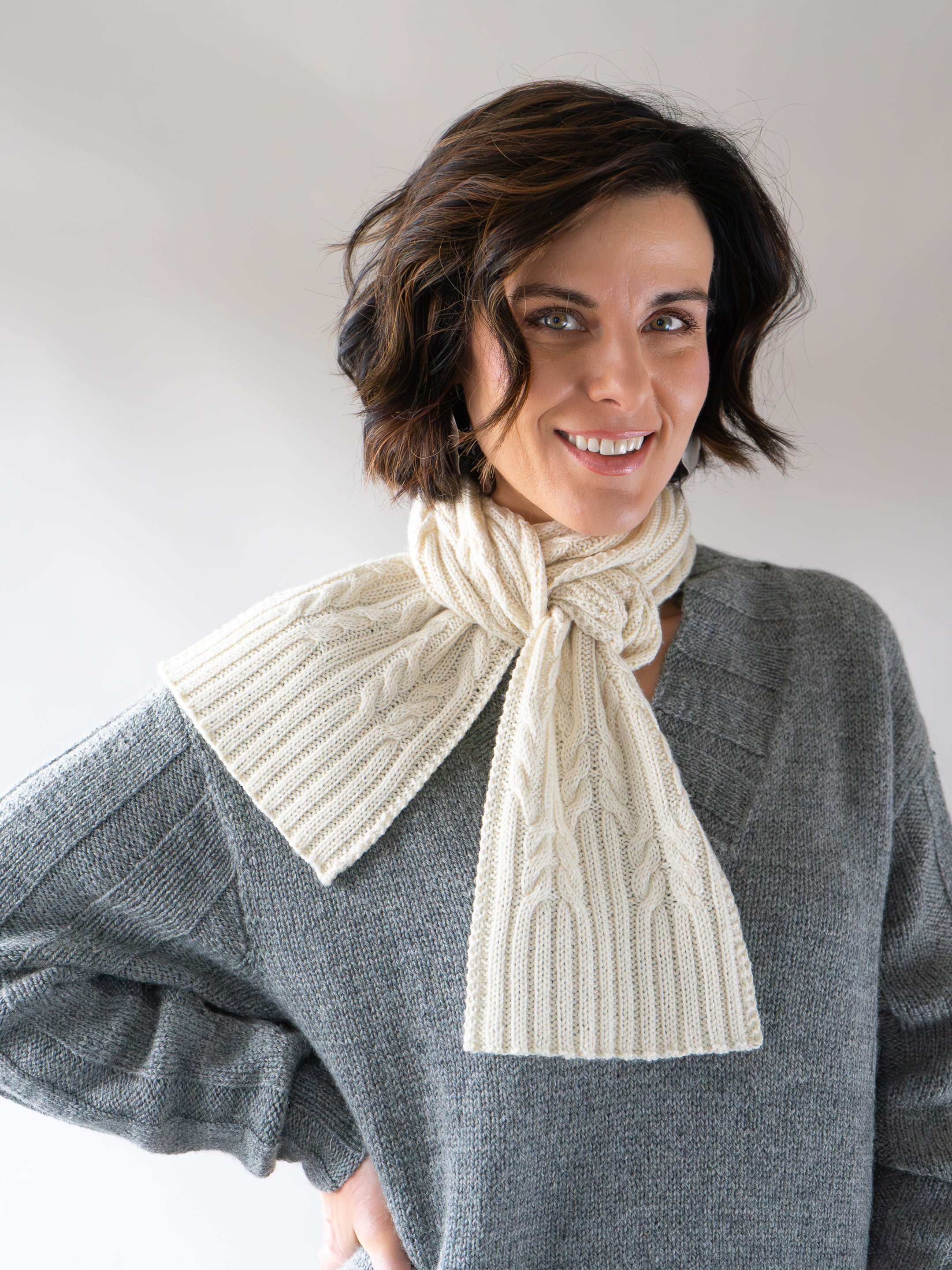 Vanilla Velvet Scarf or Cowl Kit <br><small>yarn & knitting pattern kit</small>