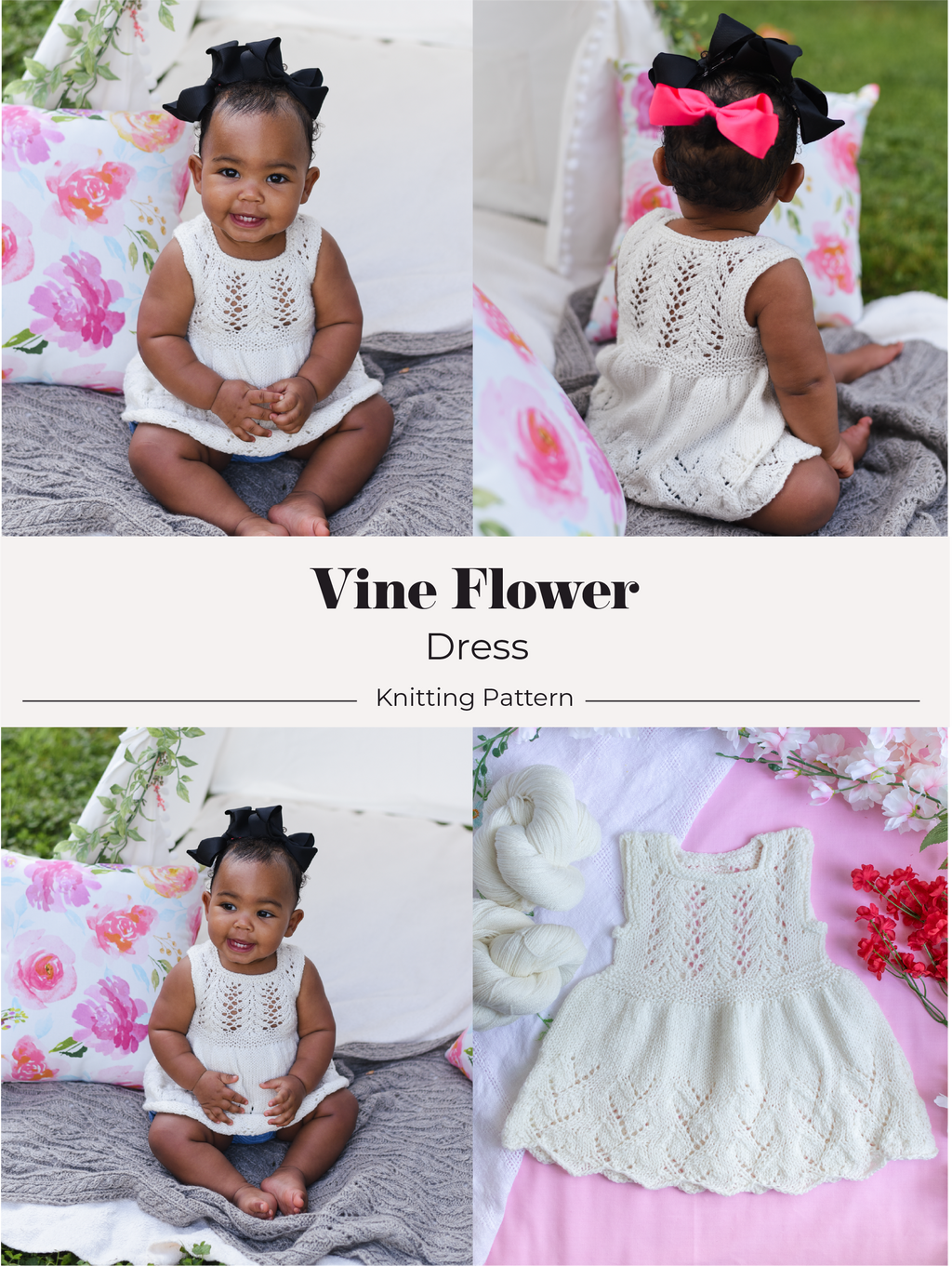 Vine Flower Dress knitting pattern