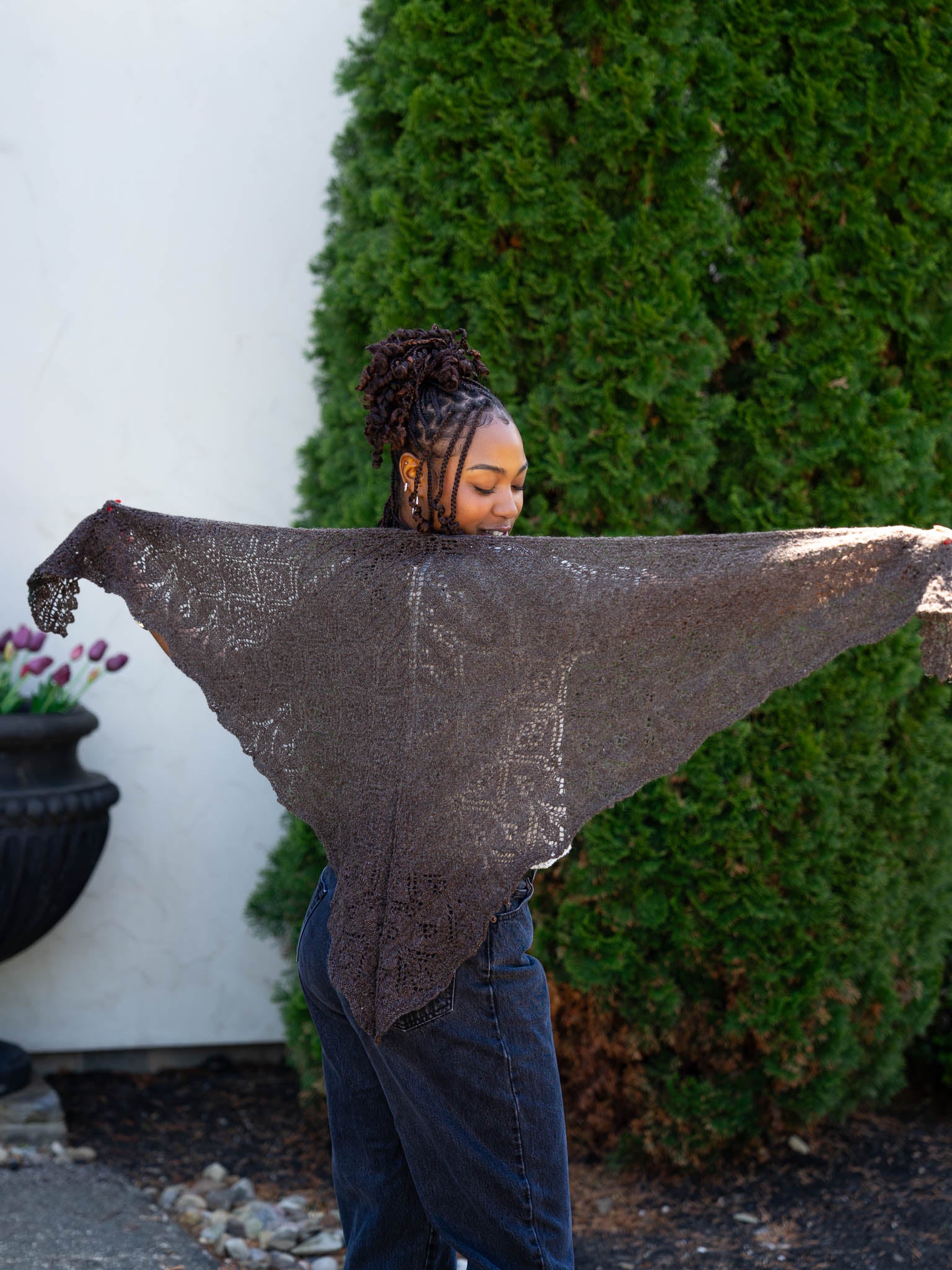 Wasp and Rose Lace Shawl <br/><small>knitting pattern</small>