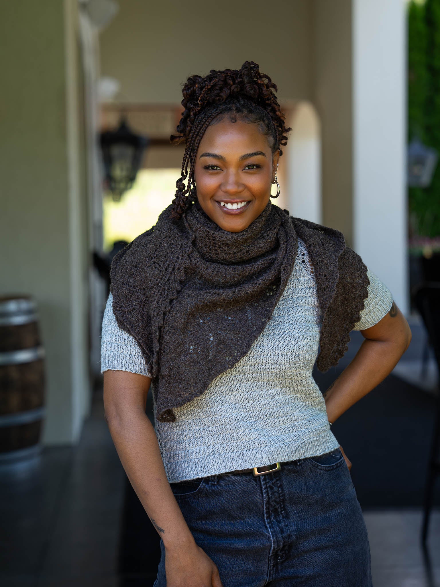 Wasp and Rose Lace Shawl <br/><small>knitting pattern</small>