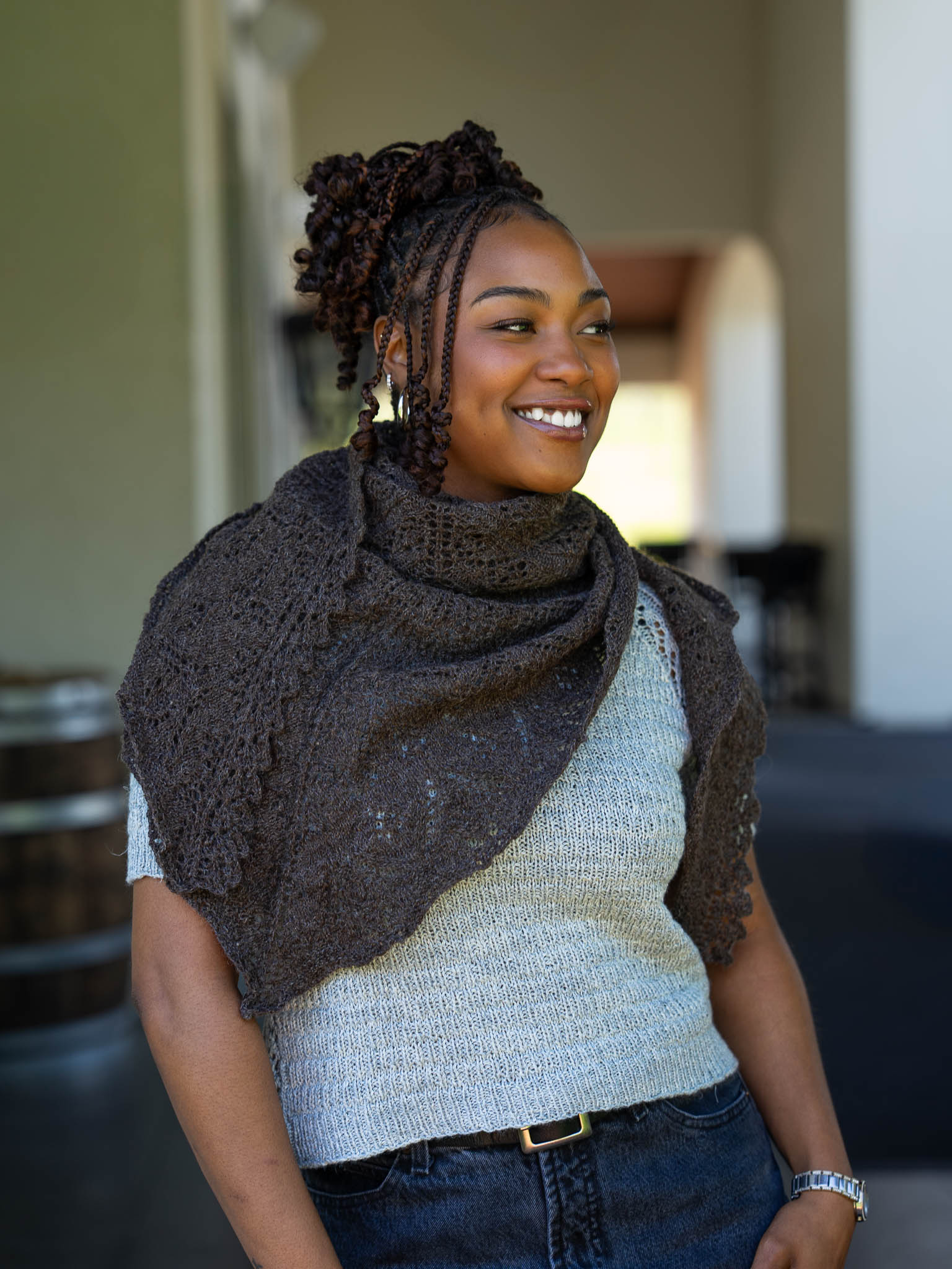 Wasp and Rose Lace Shawl <br/><small>knitting pattern</small>