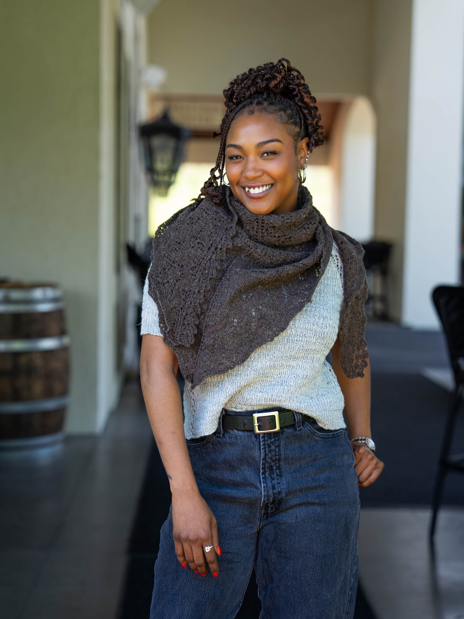 Wasp and Rose Lace Shawl <br/><small>knitting pattern</small>