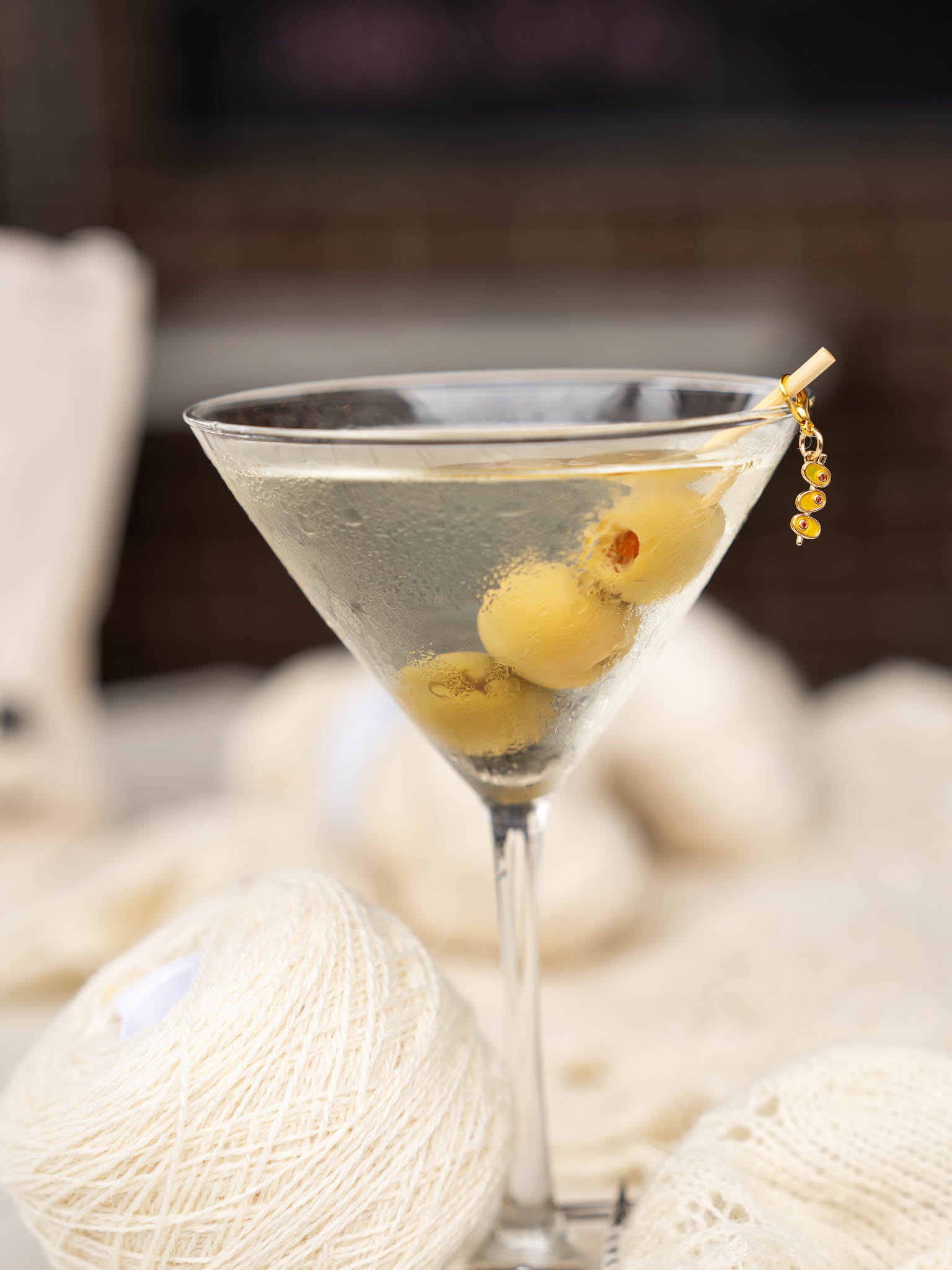 Martini Olive Stitch Markers