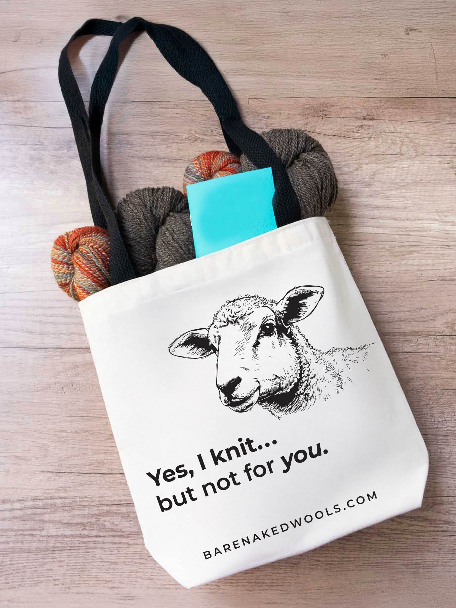 Yes I Knit Zippered Tote Bag