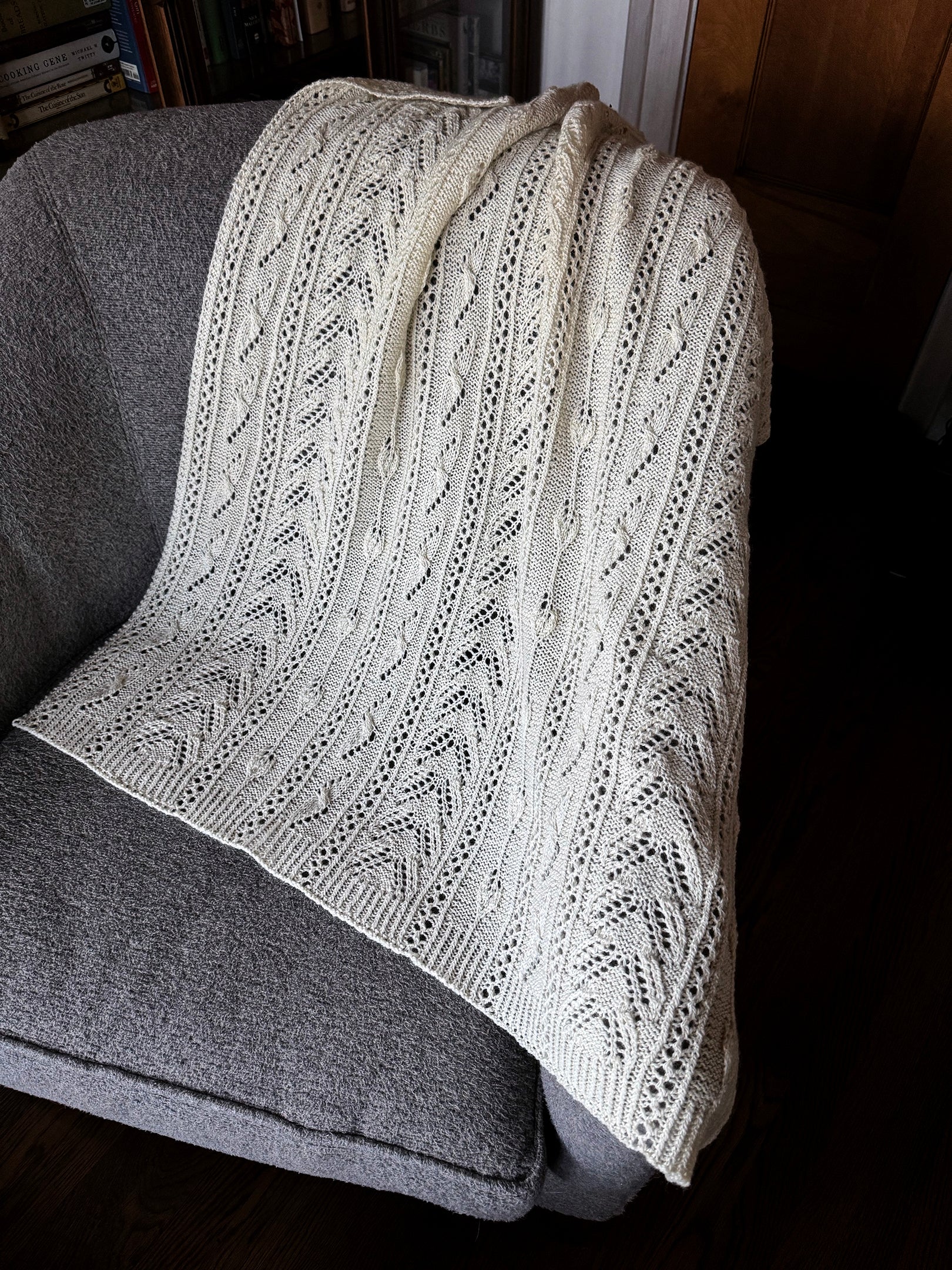 Birds, Bees, and Buds Scarf, Wrap, or Blanket <br/><small>knitting pattern</small>