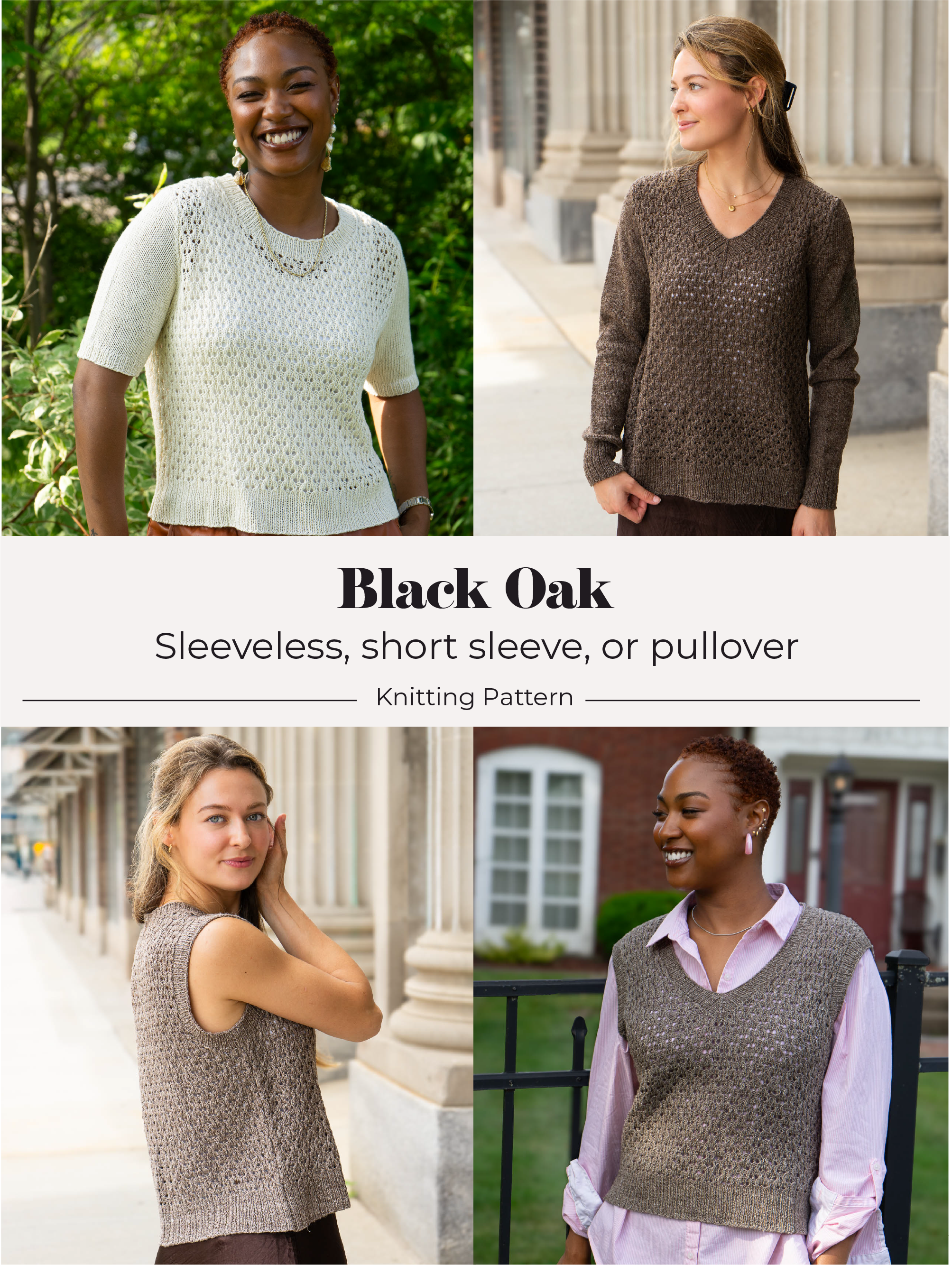Black Oak Pullover <br/><small>sweater knitting pattern</small>