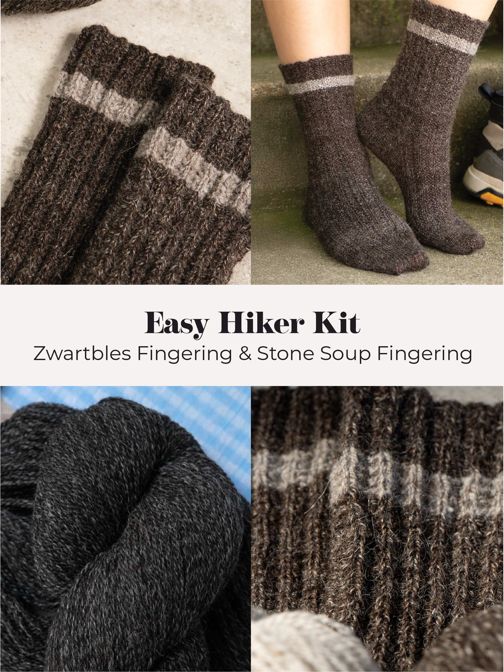 Easy Hiker Socks Knit & Yarn Kit