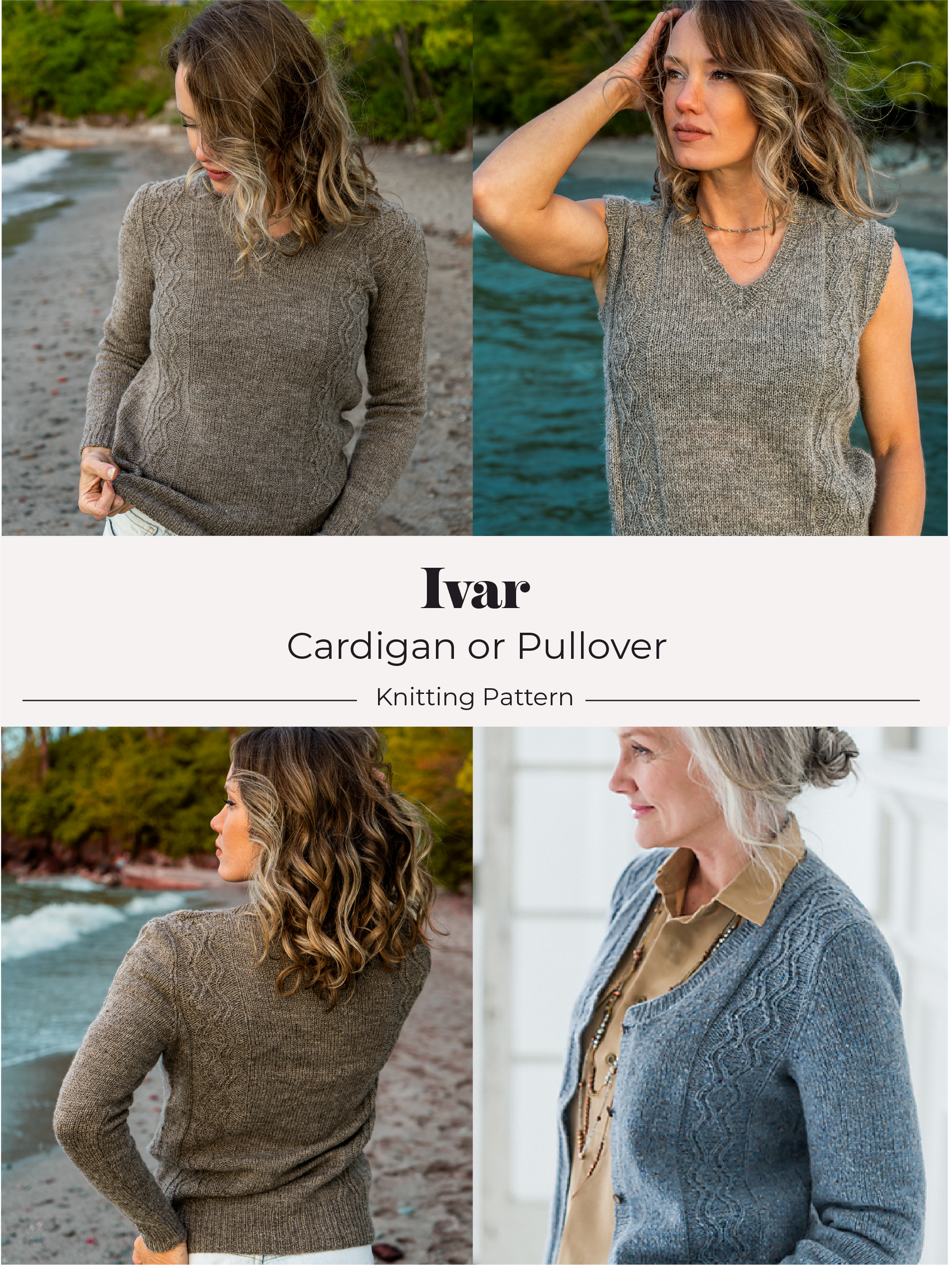 Ivar Vest, Cardigan or Pullover <br/><small>knitting pattern</small>