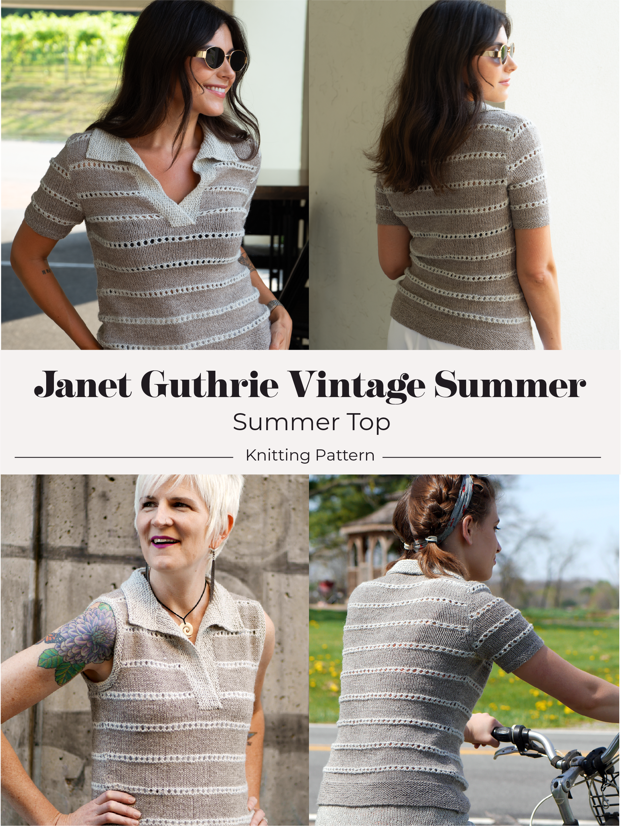 Janet Guthrie Vintage Summer Sweater <br/><small>knitting pattern</small>