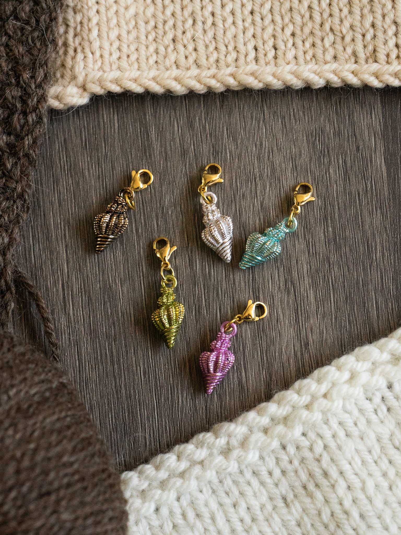 Sea Shell Stitch Markers