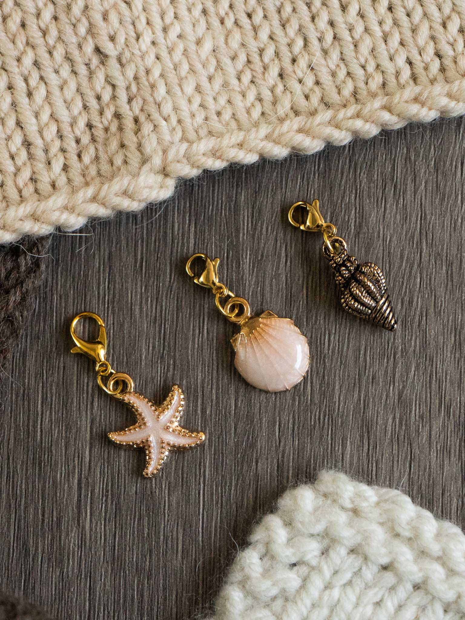 Sea Shell Stitch Markers