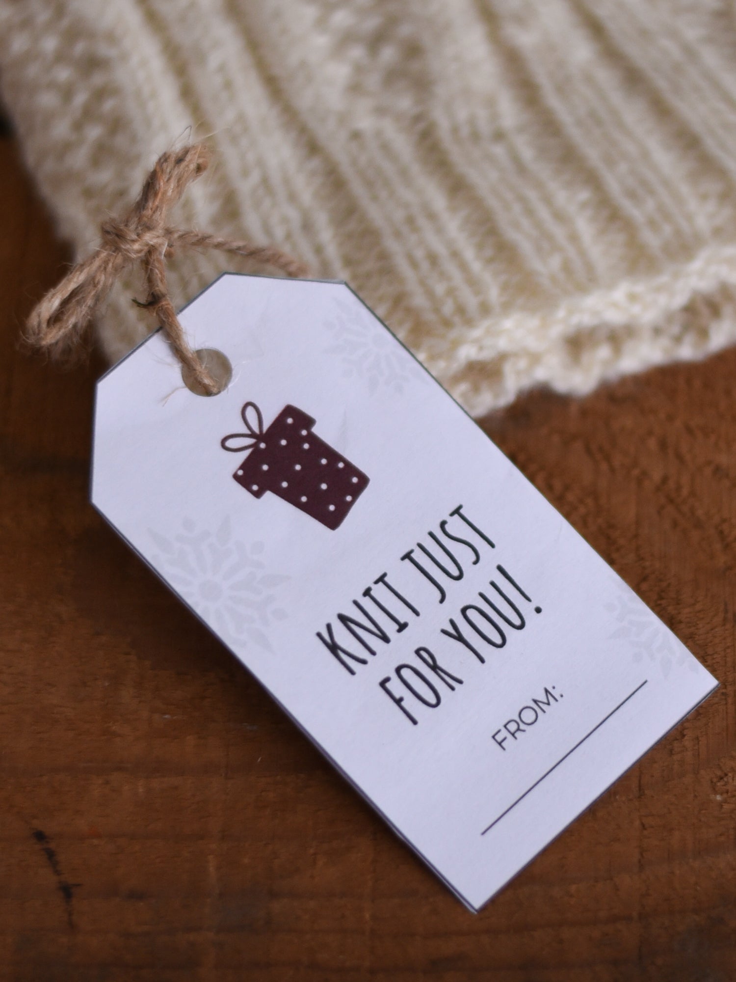 Printable Gift Tags for Knitters - Winter Wonderland