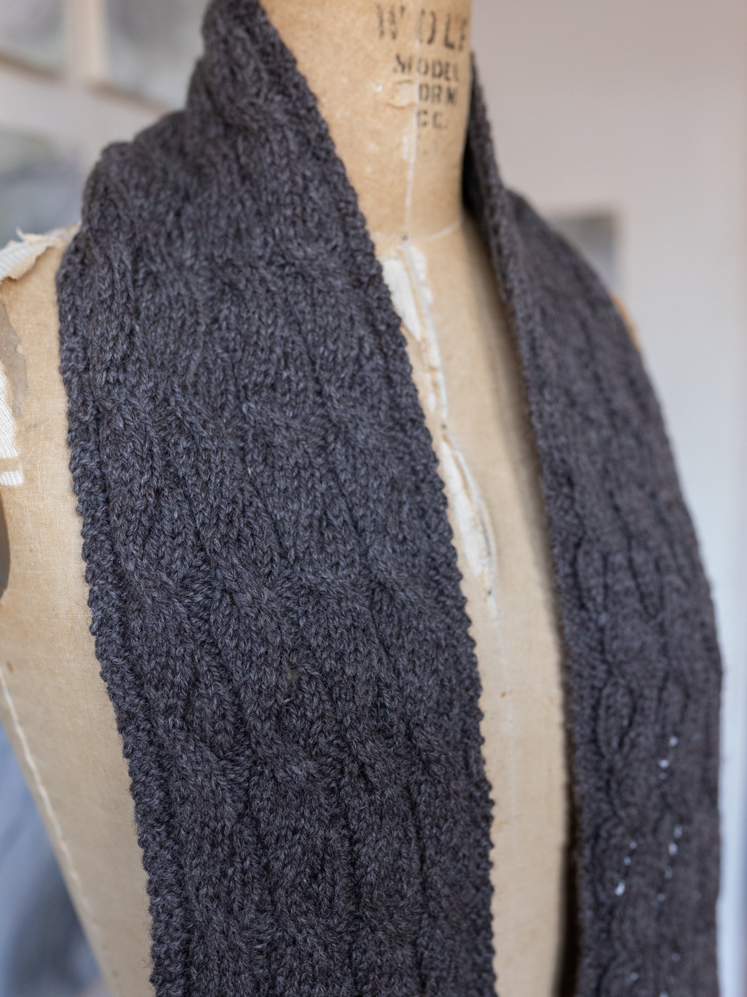 Open and Folds Cabled Scarf