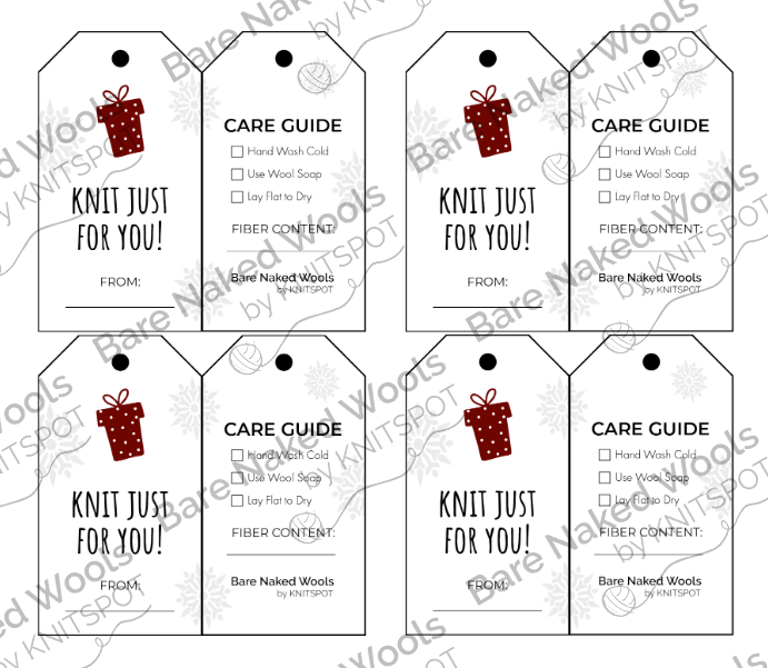 Printable Gift Tags for Knitters - Winter Wonderland