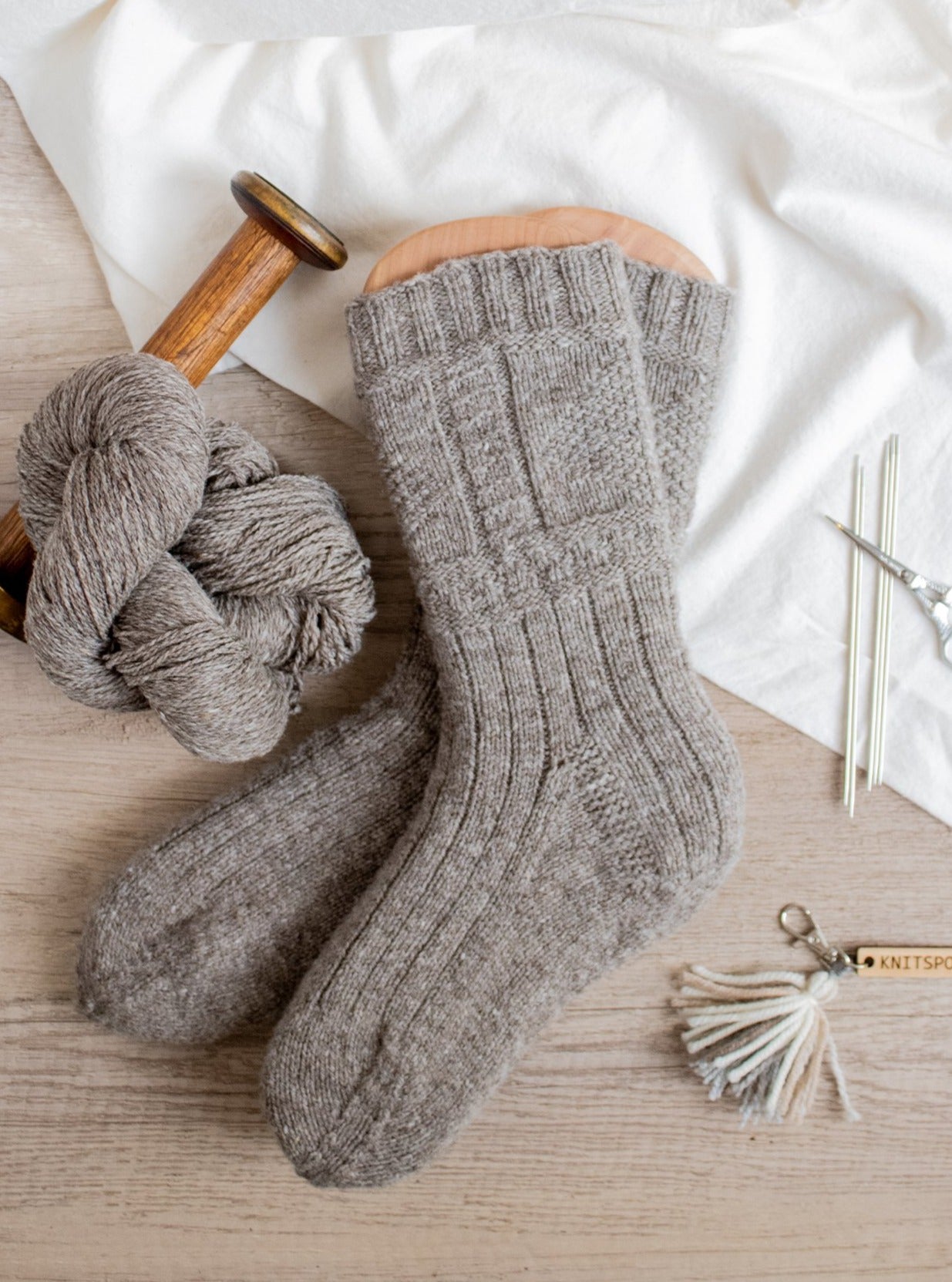 Lighthouse Gansey Sock <br/><small>knitting pattern</small>