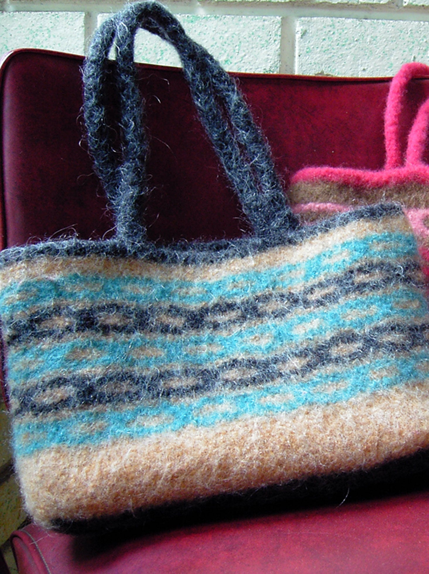 Felted Retro Chain Stitch Bag