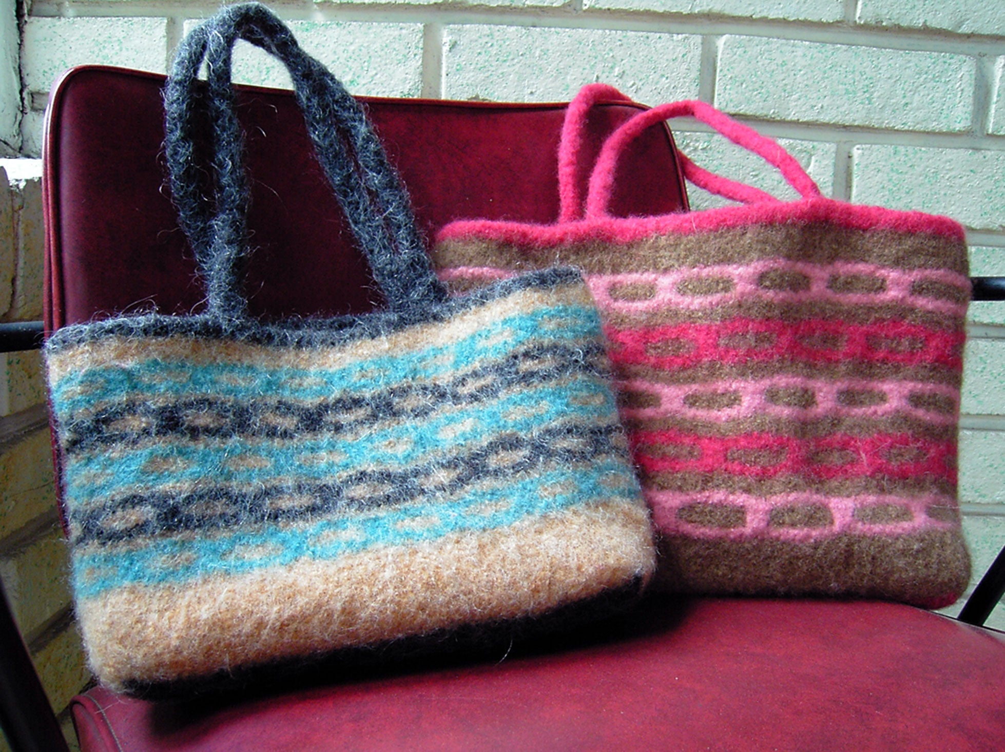 Felted Retro Chain Stitch Bag