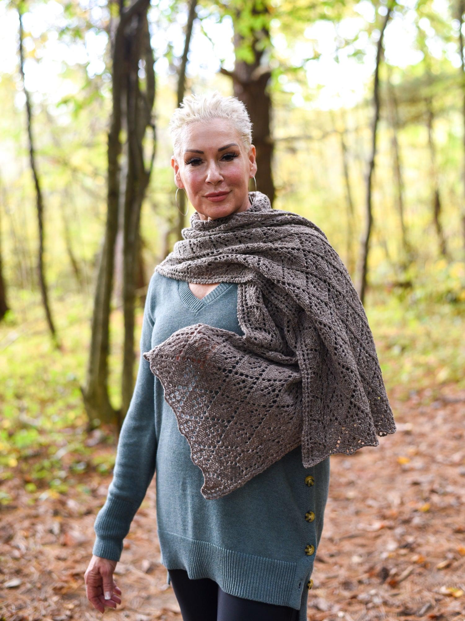 Boxleaf Wrap <br/><small>knitting pattern</small>