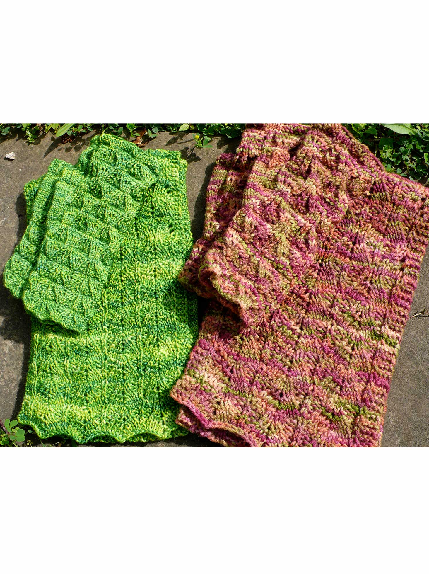 Leaflet Mitts and Scarf <br/><small>knitting pattern</small>
