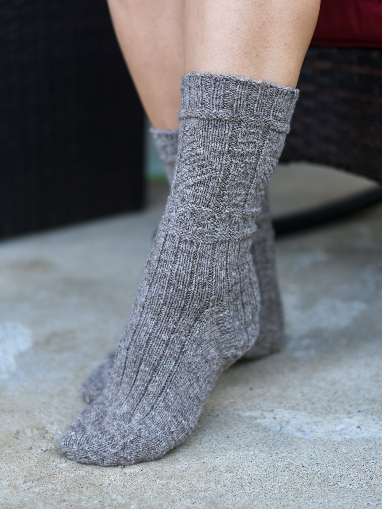 Lighthouse Gansey Sock <br/><small>knitting pattern</small>