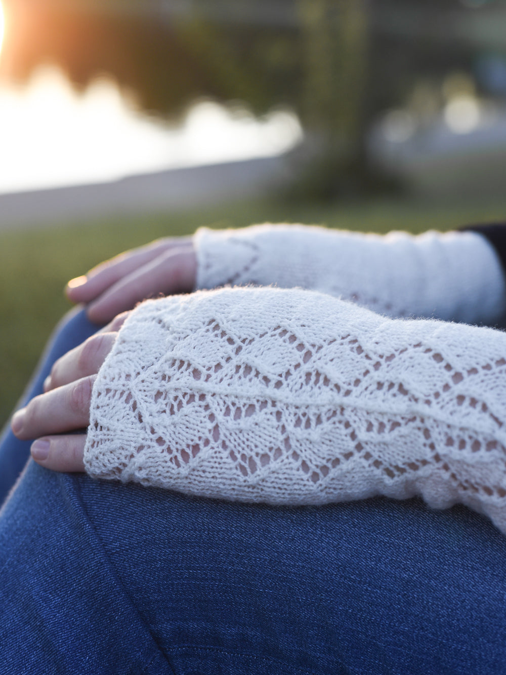 Orchid Lace Mitts <br/><small>knitting pattern</small>