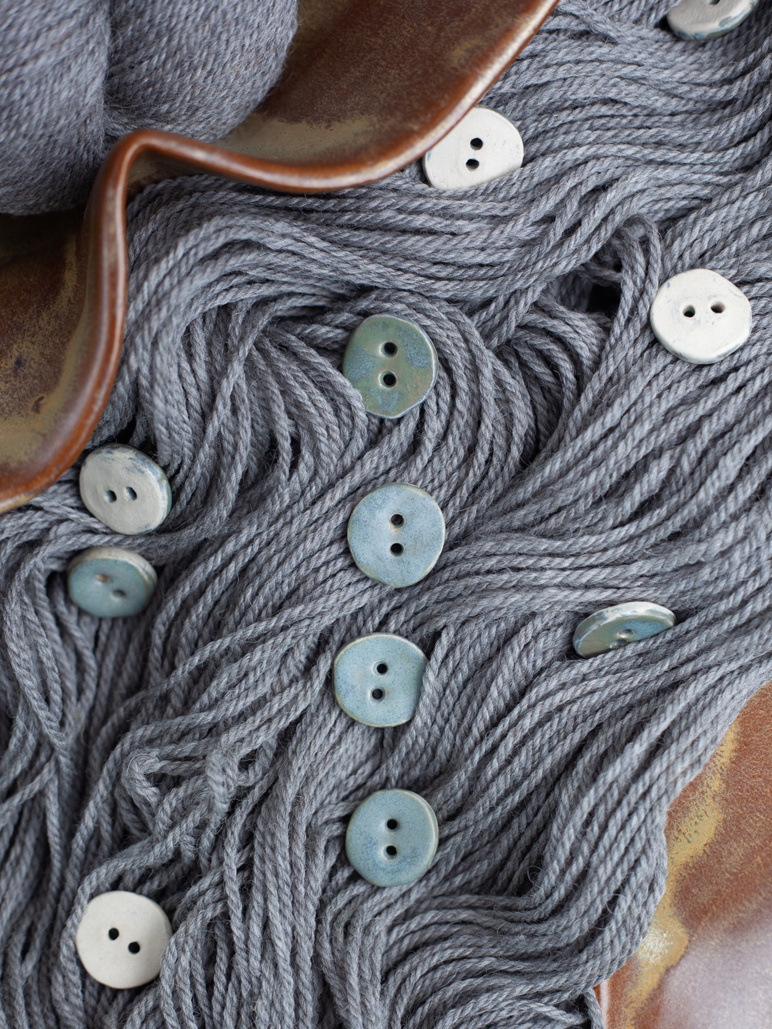 Linda's Buttons Frost Blue