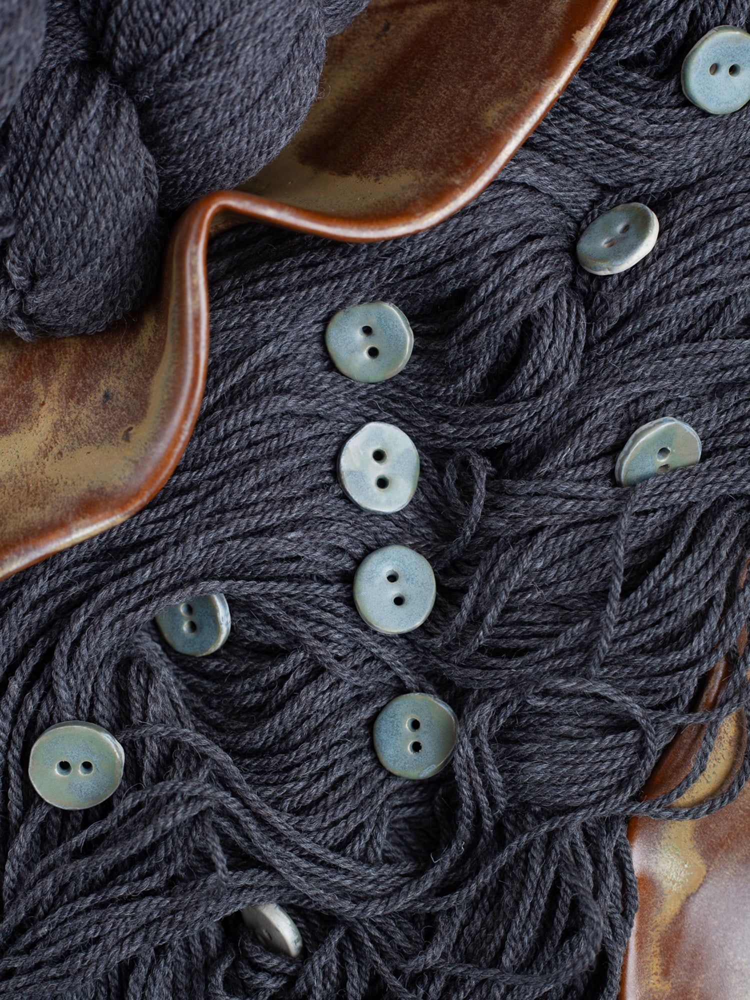 Linda's Buttons Frost Blue