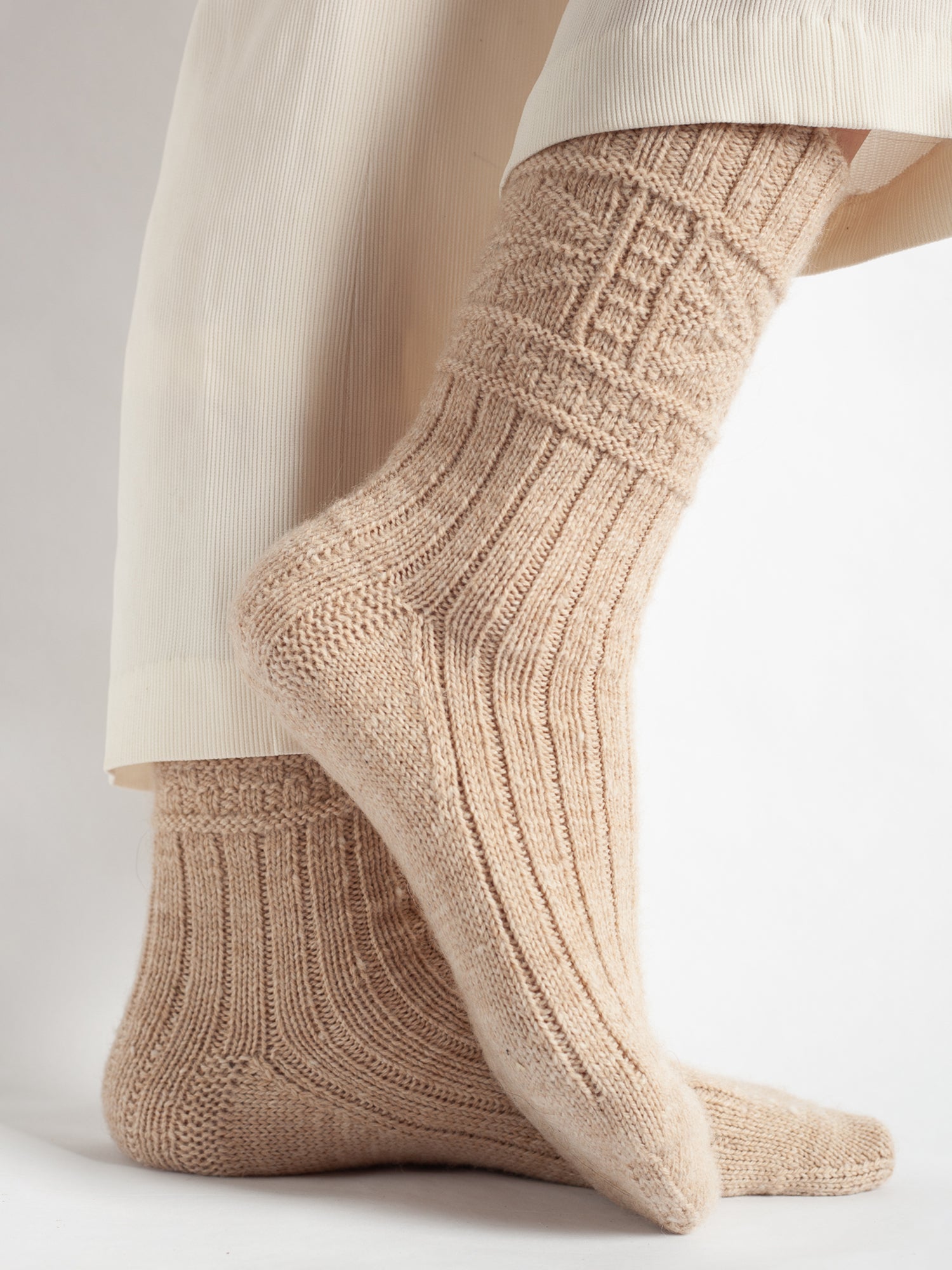 Fishbone Gansey Sock <br/><small>knitting pattern</small>